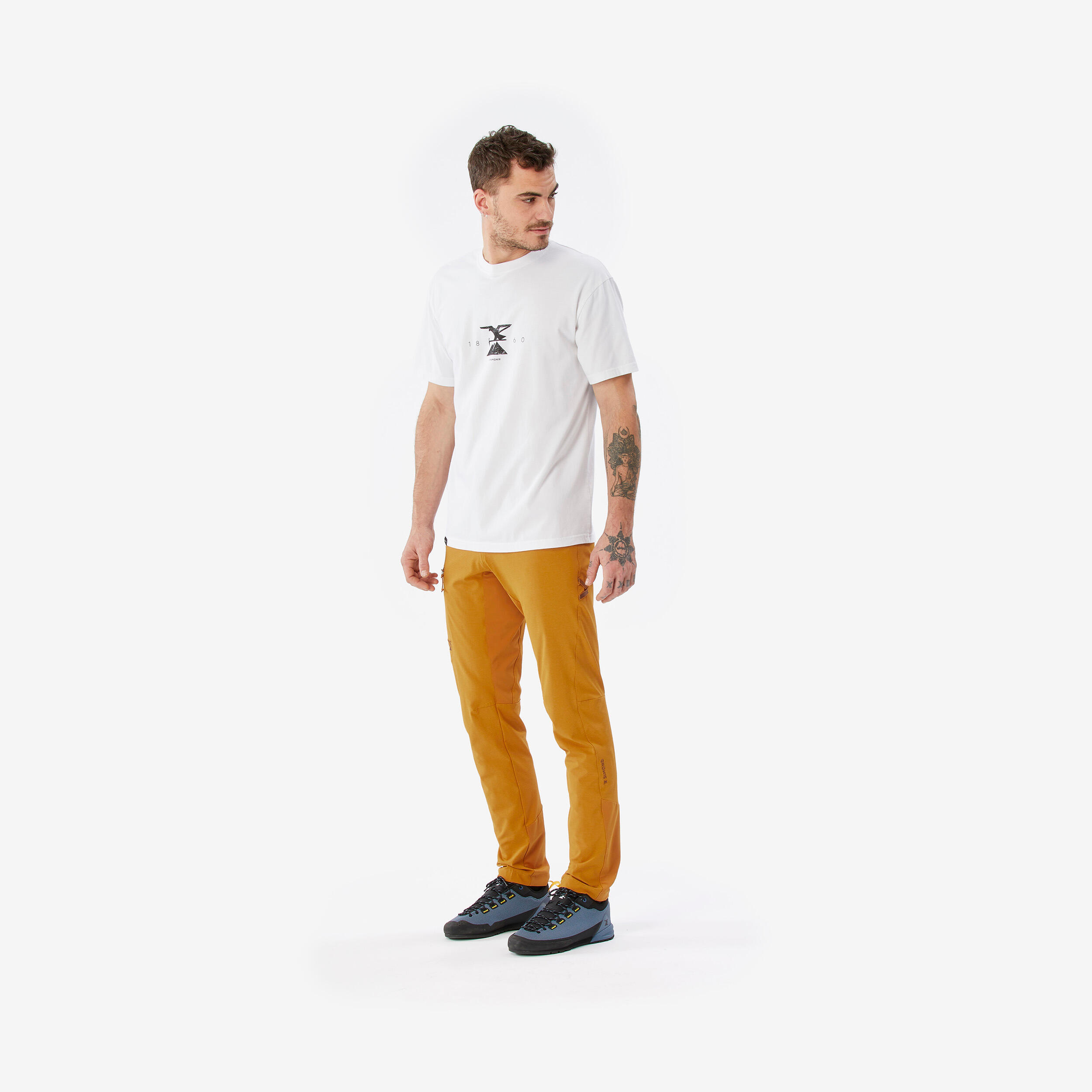 Men's Big Wall Climbing Pants EDGE - Ochre 4/8
