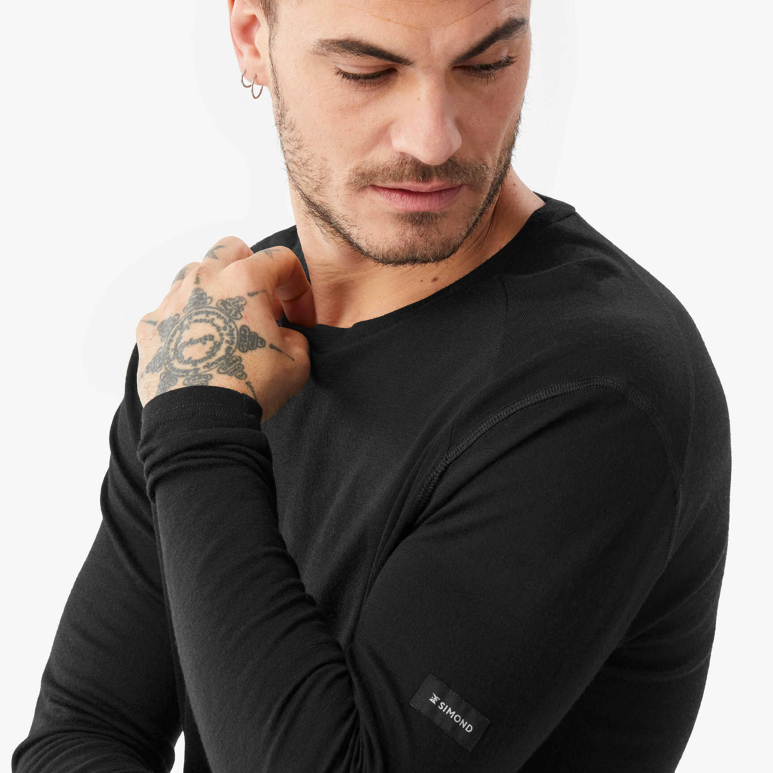 Men's Long-sleeve 100% Merino Wool T-shirt - MT500 -  4