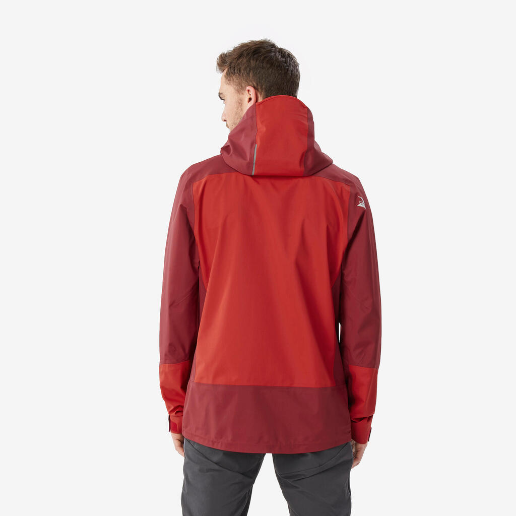 Men’s waterproof durable mountaineering jacket, red