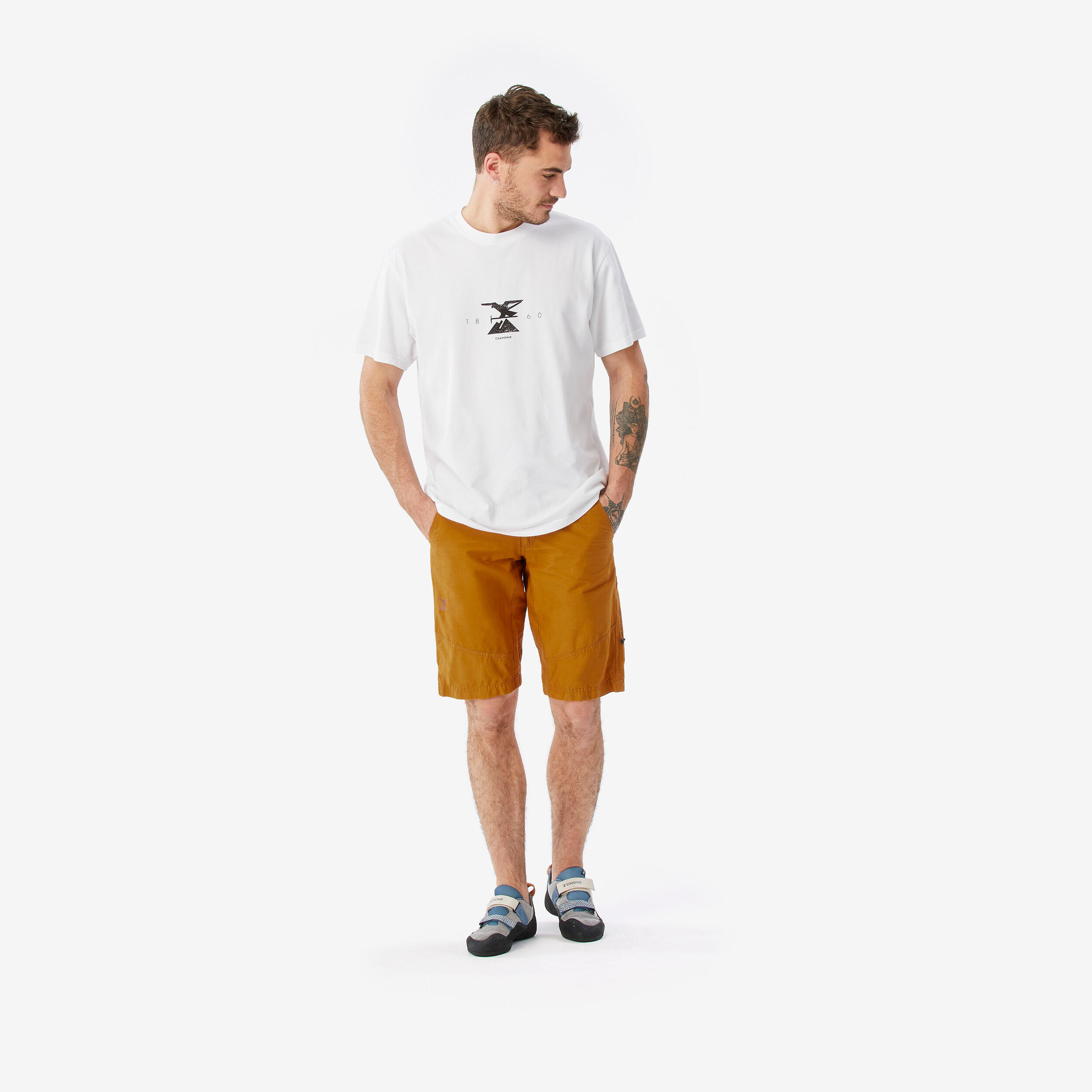 Herren stretch Klettershorts - Vertika ocker 3/10