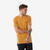 T-shirt de trek voyage manches courtes laine mérinos Homme - TRAVEL 500 jaune