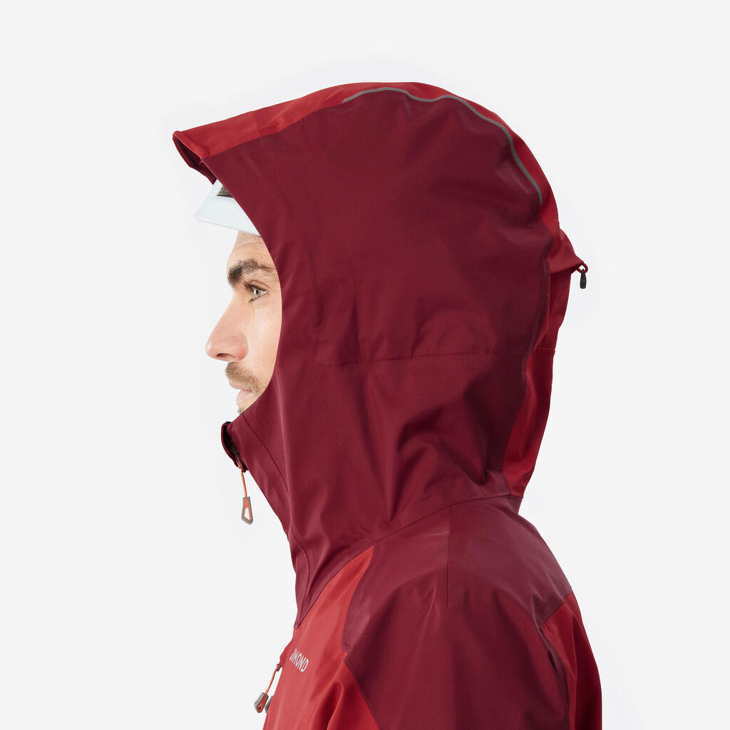 Men’s waterproof durable mountaineering jacket, red