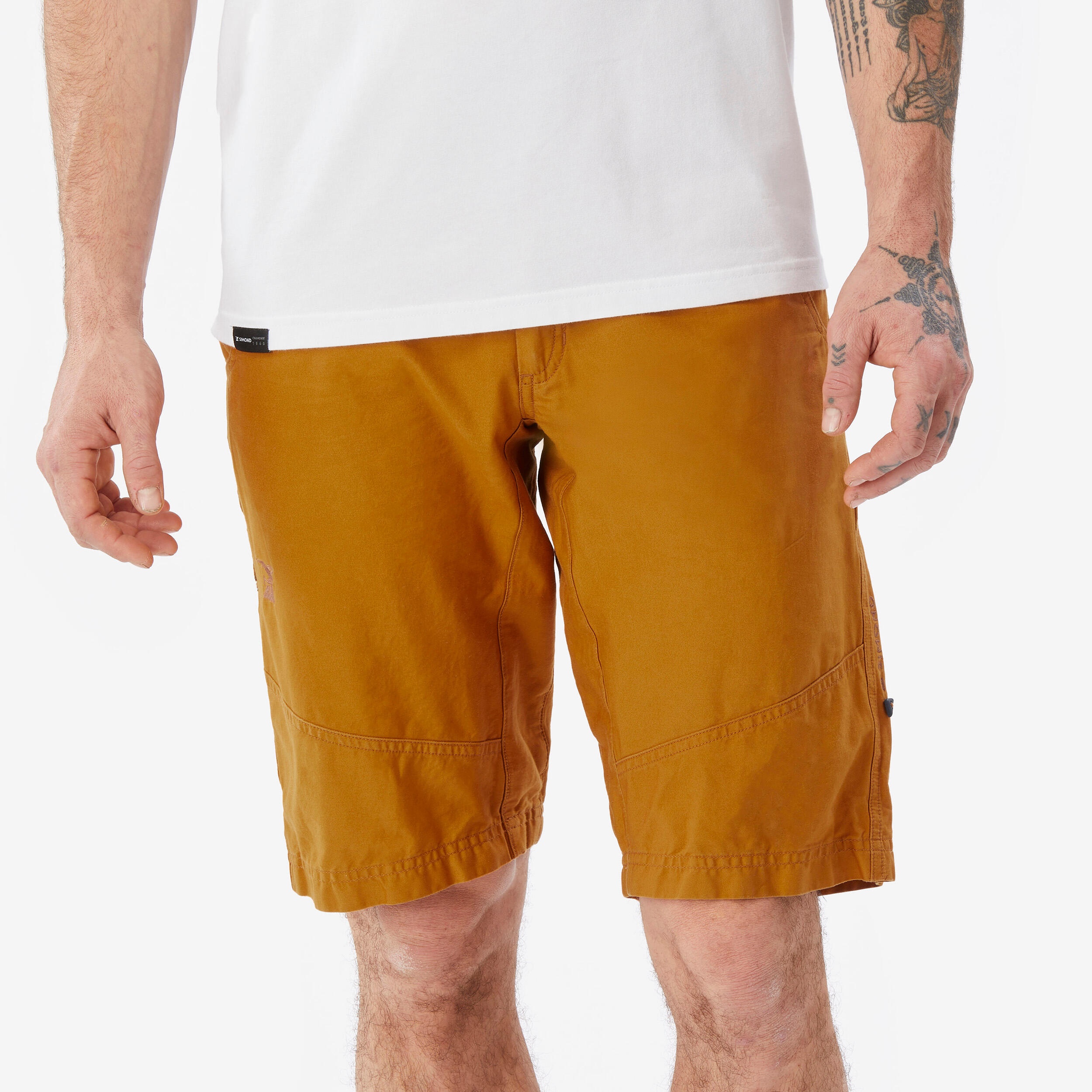 Herren stretch Klettershorts - Vertika ocker 1/10