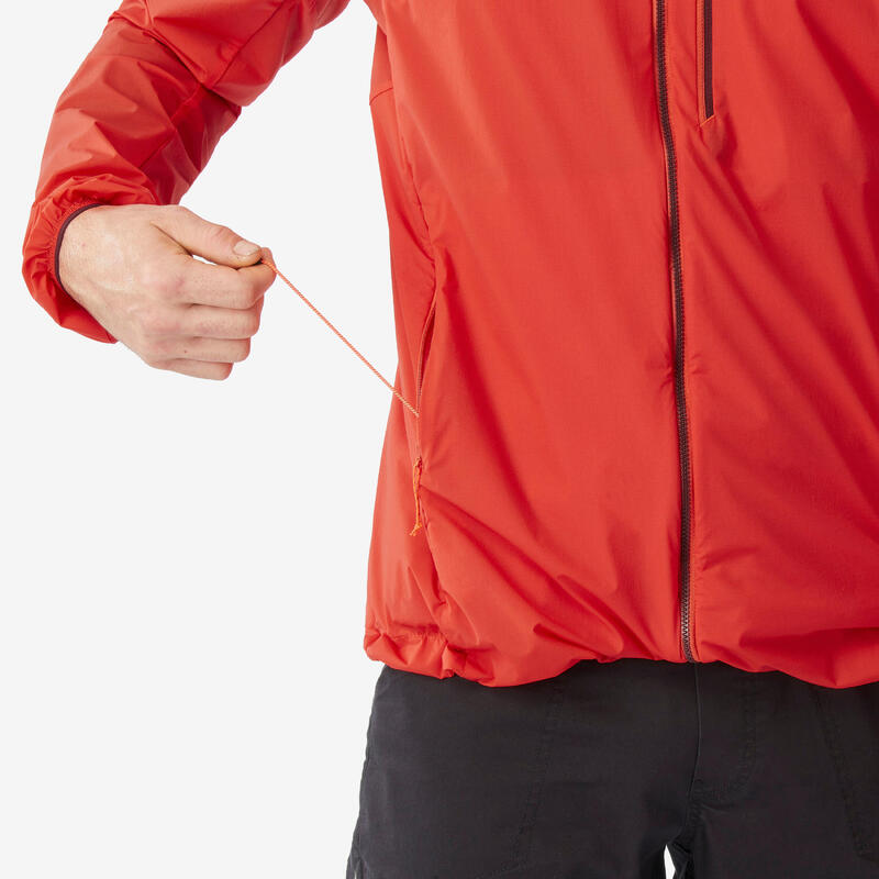 VESTE COUPE-VENT D'ALPINISME HOMME - ROUGE VERMILLON