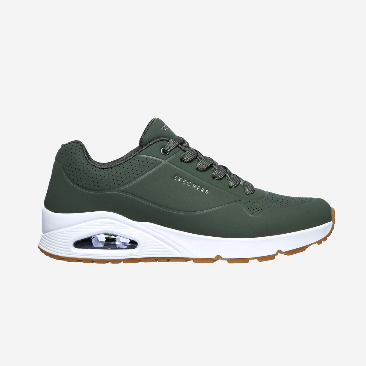 BASKET SKECHERS UNO vert olive homme