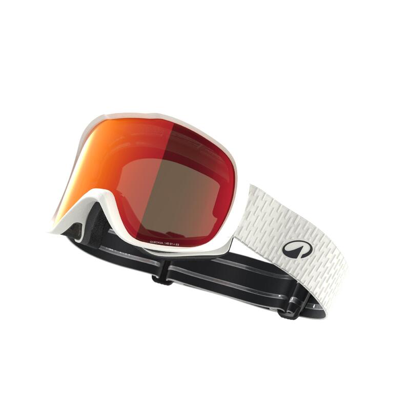 Masque de ski et de snowboard tous temps enfant et adulte - g 500 i - blanc