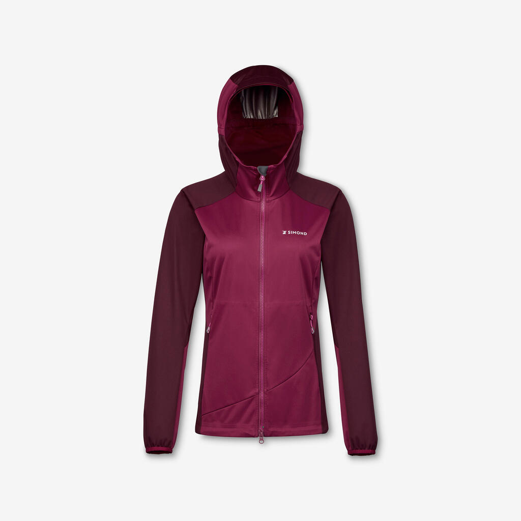 ŽENSKA JAKNA ZA PLANINARENJE SOFTSHELL CRVENA