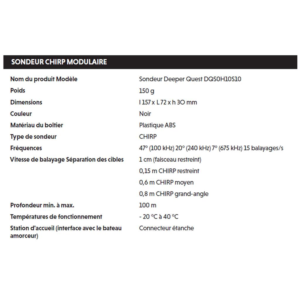 Deeper Quest bait boat with combined Chirp+ GPS sounder