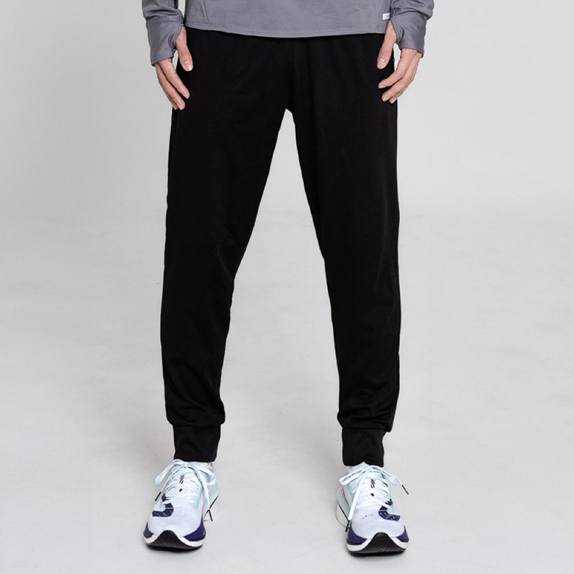 Men Running Track Pants - Warm 100 - Black