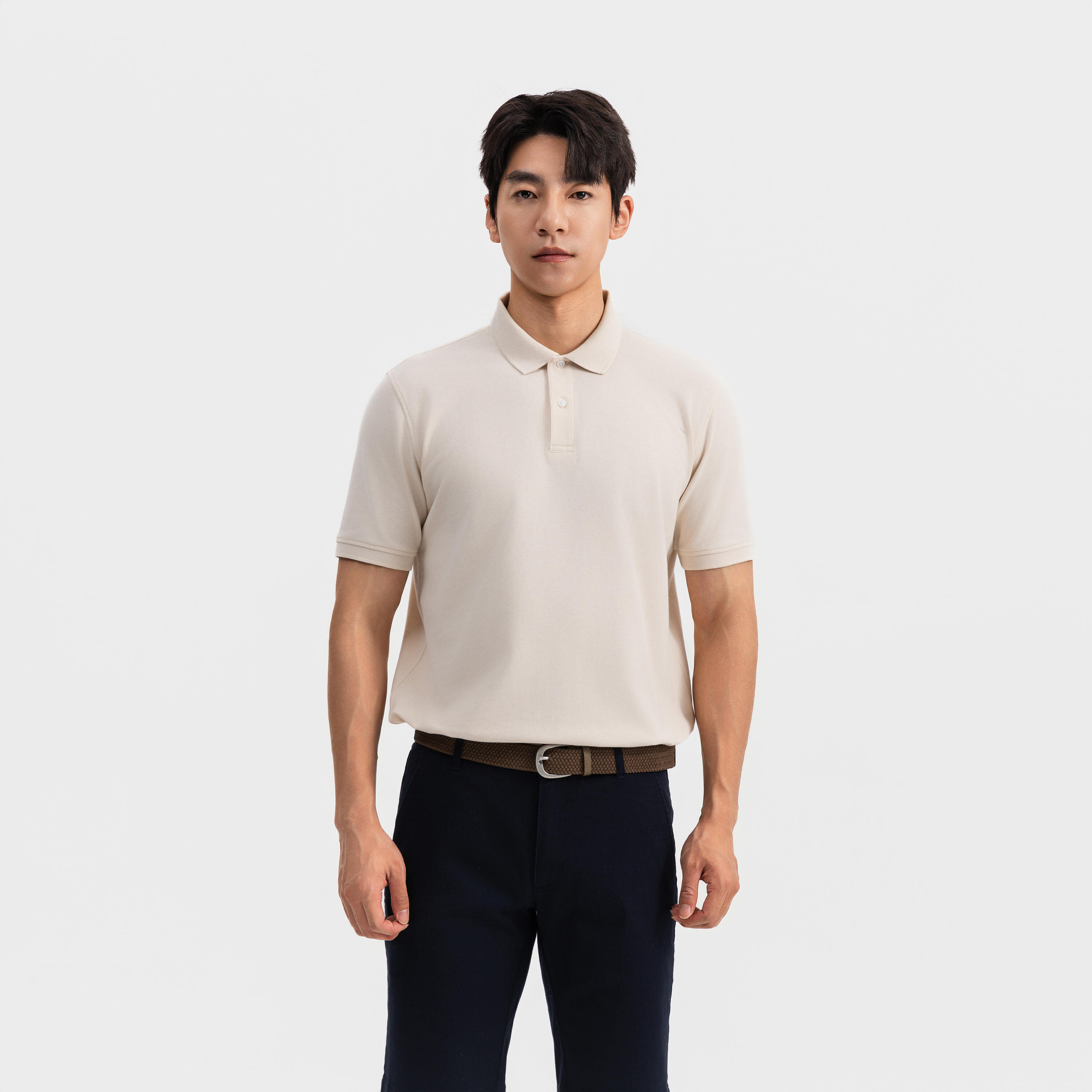 Polo golf uomo MW 500 beige 8/25