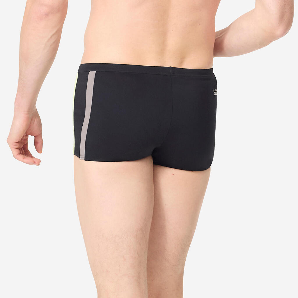 Boxer de bain natation homme, Negombo noir jaune