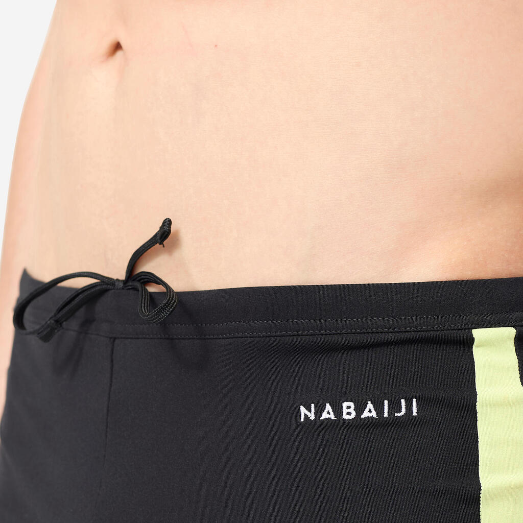 Boxer de bain natation homme, Negombo noir jaune