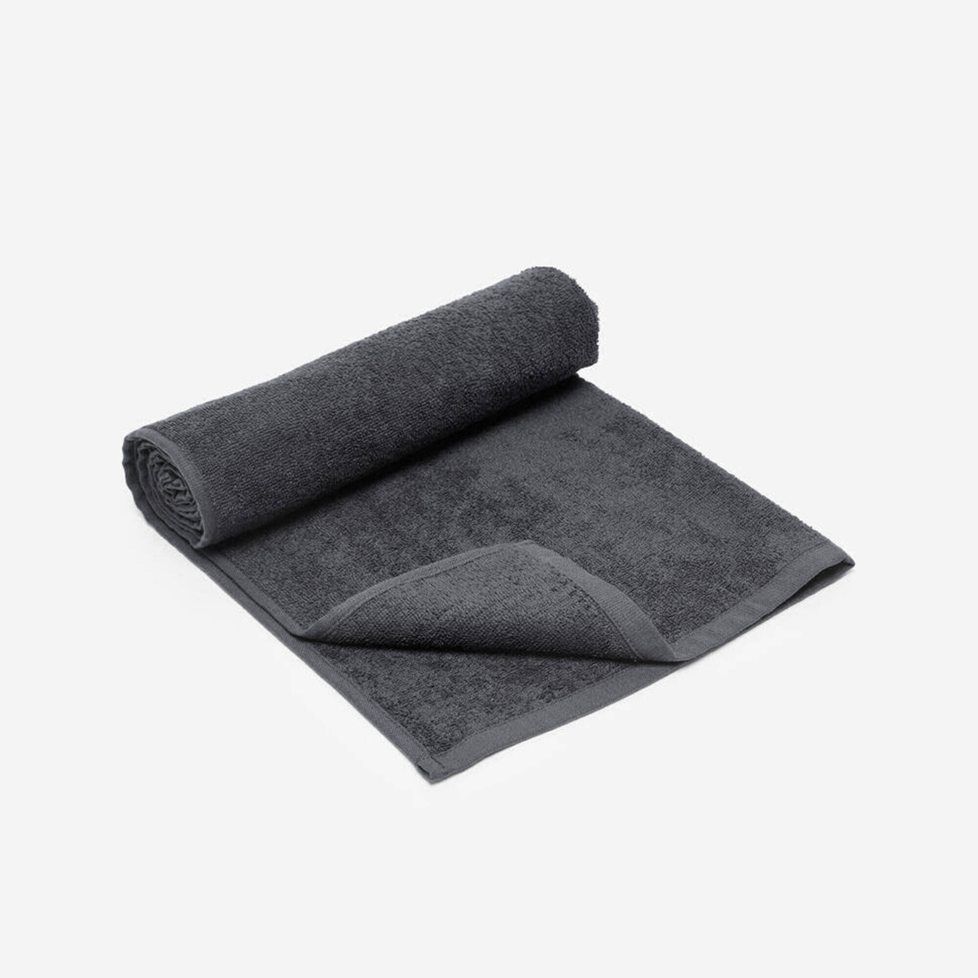 Small Cotton Fitness Towel - Grey -  1