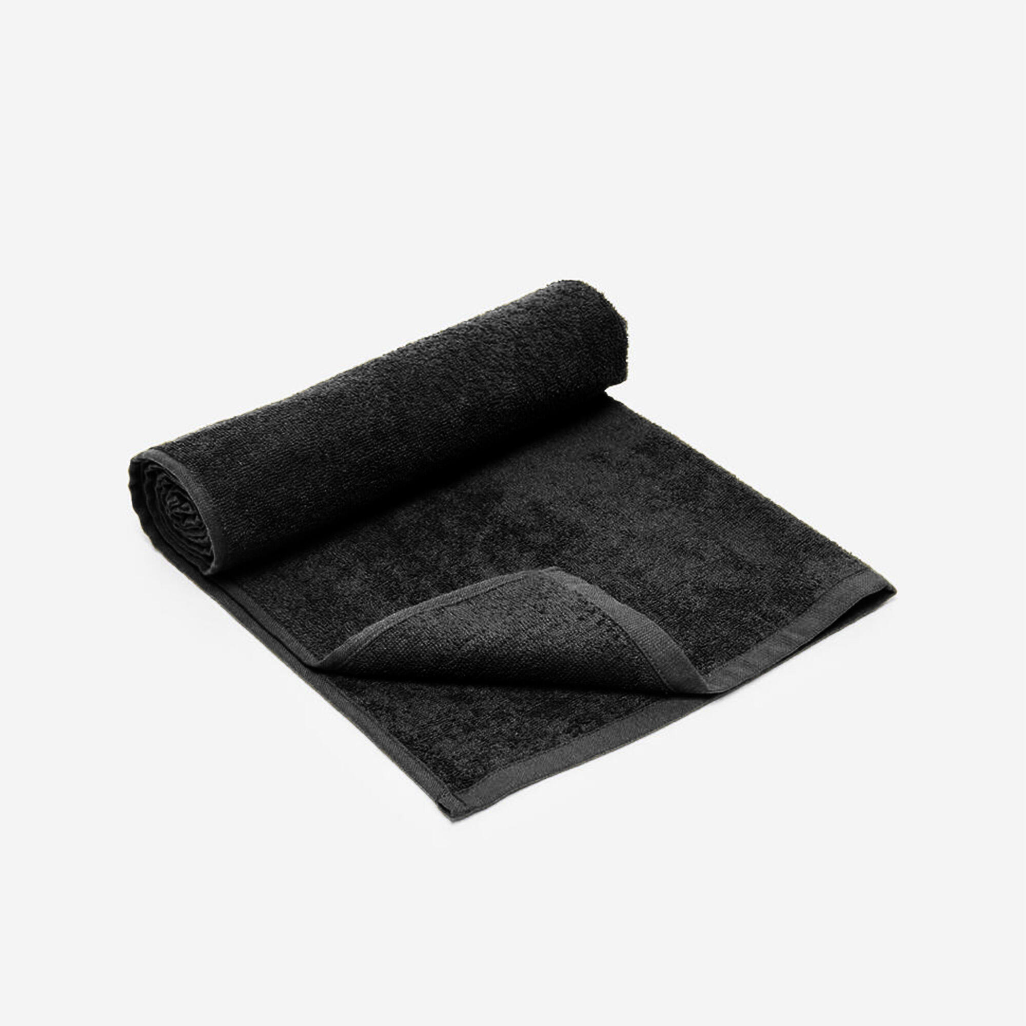 Small Cotton Fitness Towel - Black
