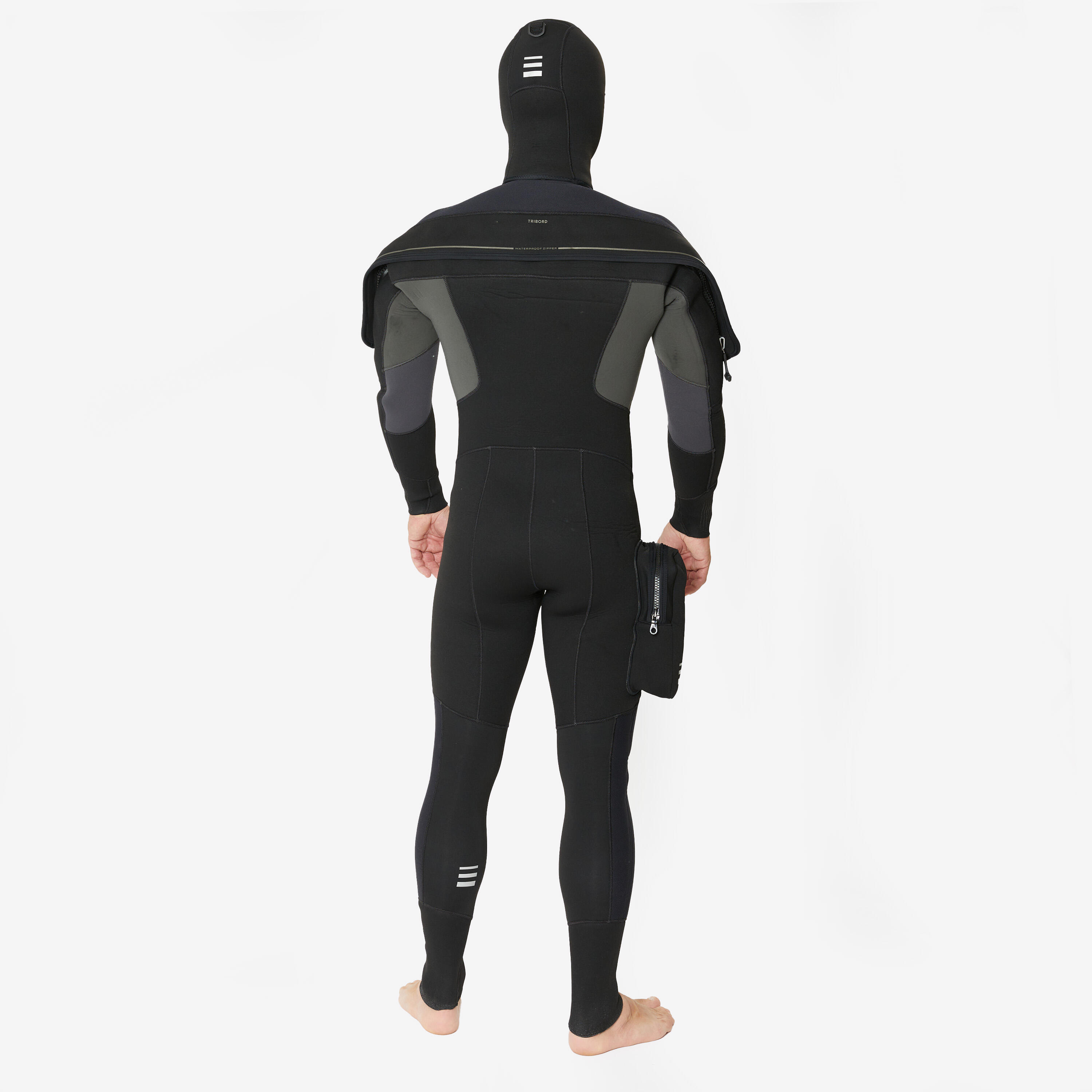 Fato de mergulho semi-estanque Homem preto 2/13