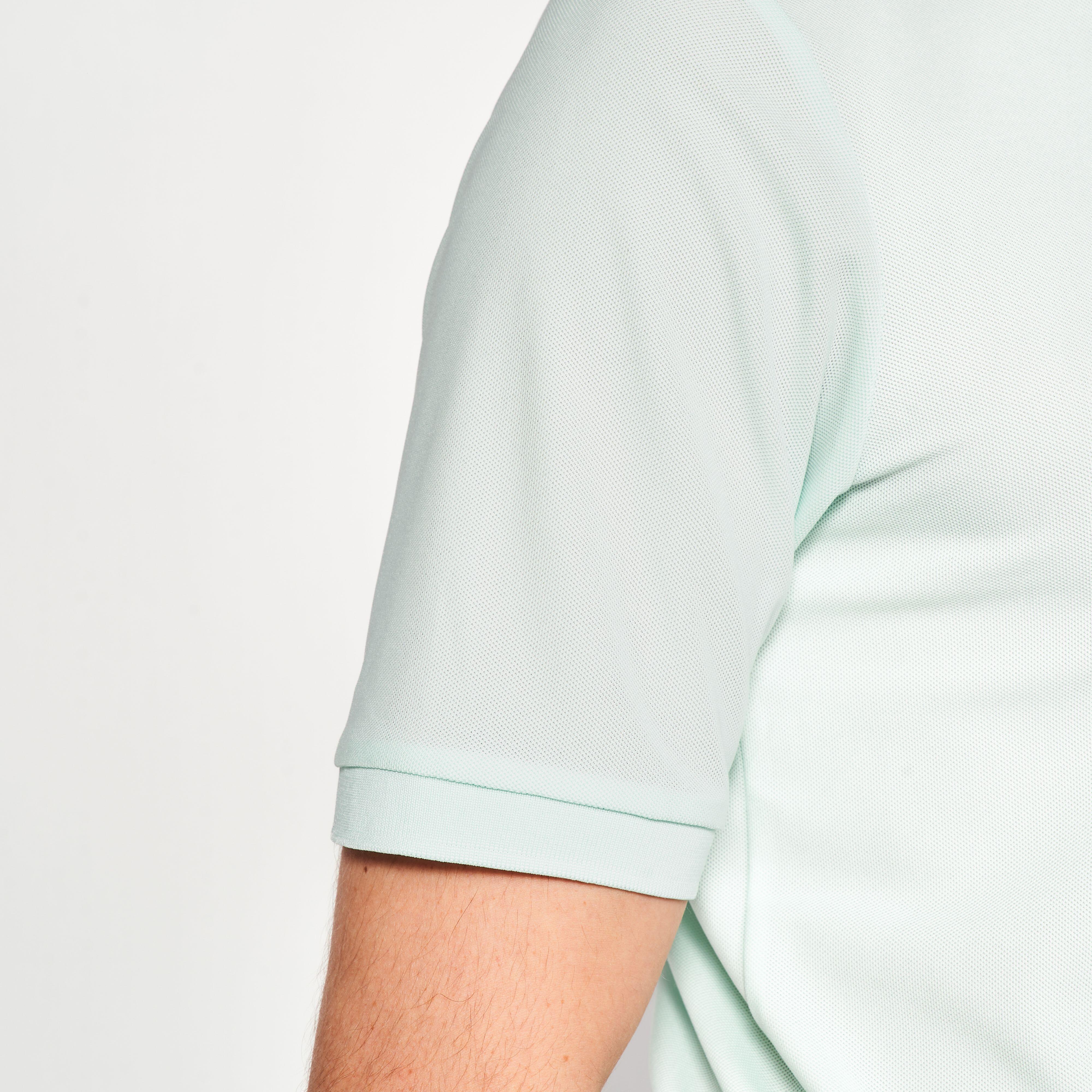 Men’s golf short sleeve polo shirt, WW500 pale green