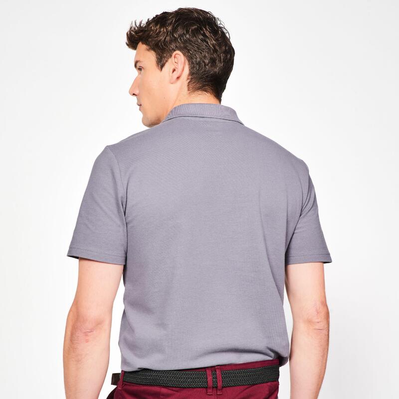 Erkek Kısa Kollu Pamuklu Golf Polo Tişörtü - Gri - MW100