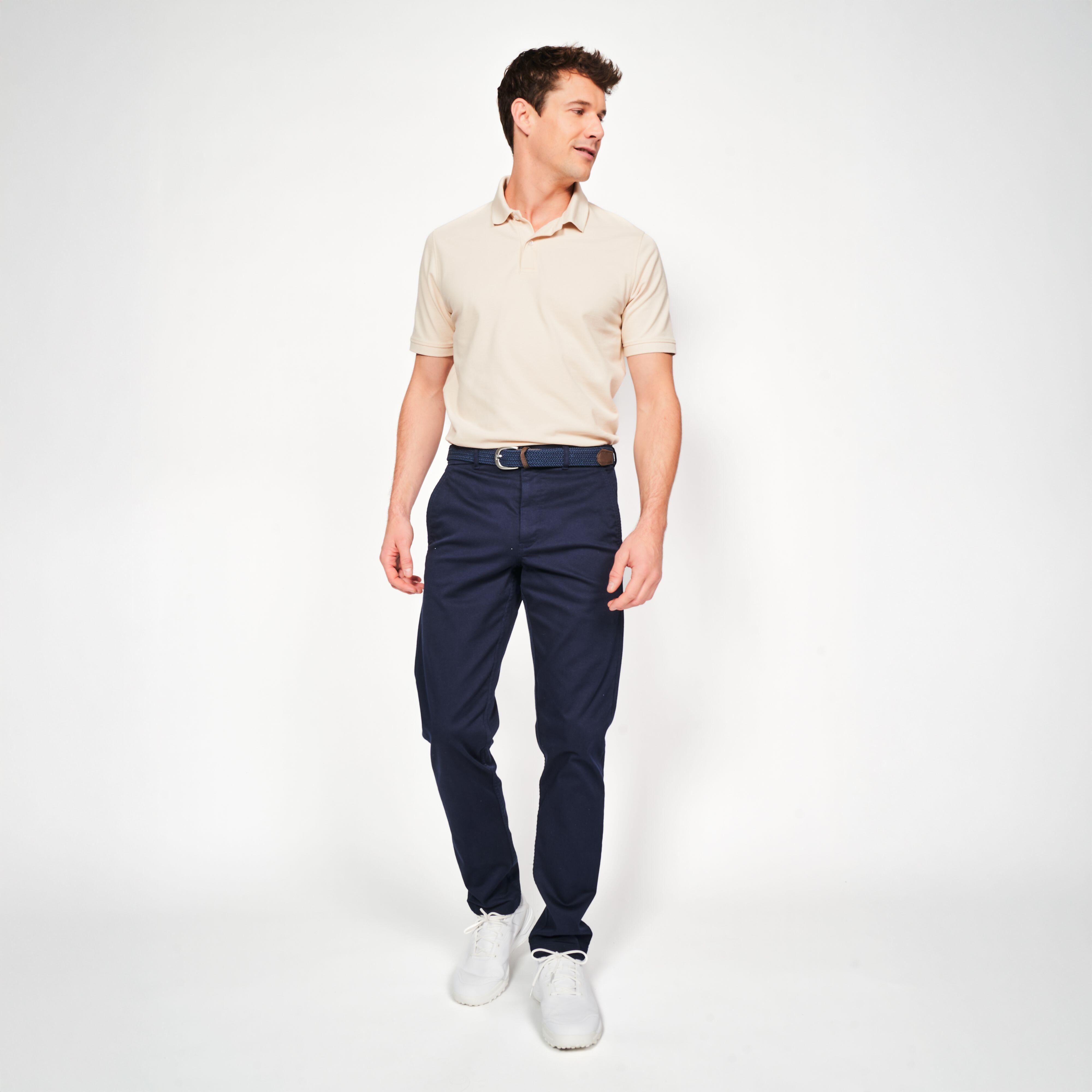 Men's Cotton Short-Sleeved Golf Polo Shirt, MW 500 - INESIS