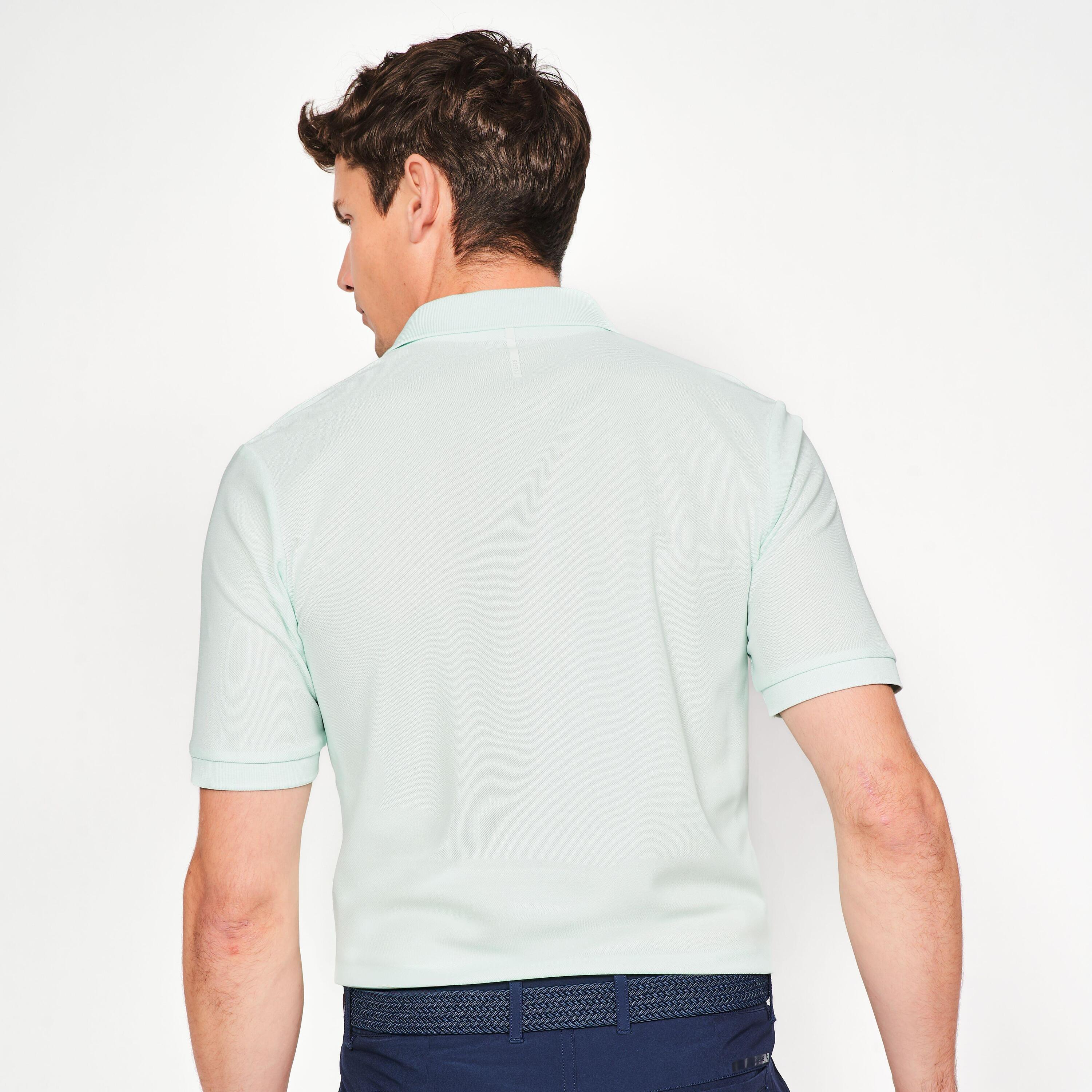 Polo de golf manga curta homem, WW500 verde pálido 4/6