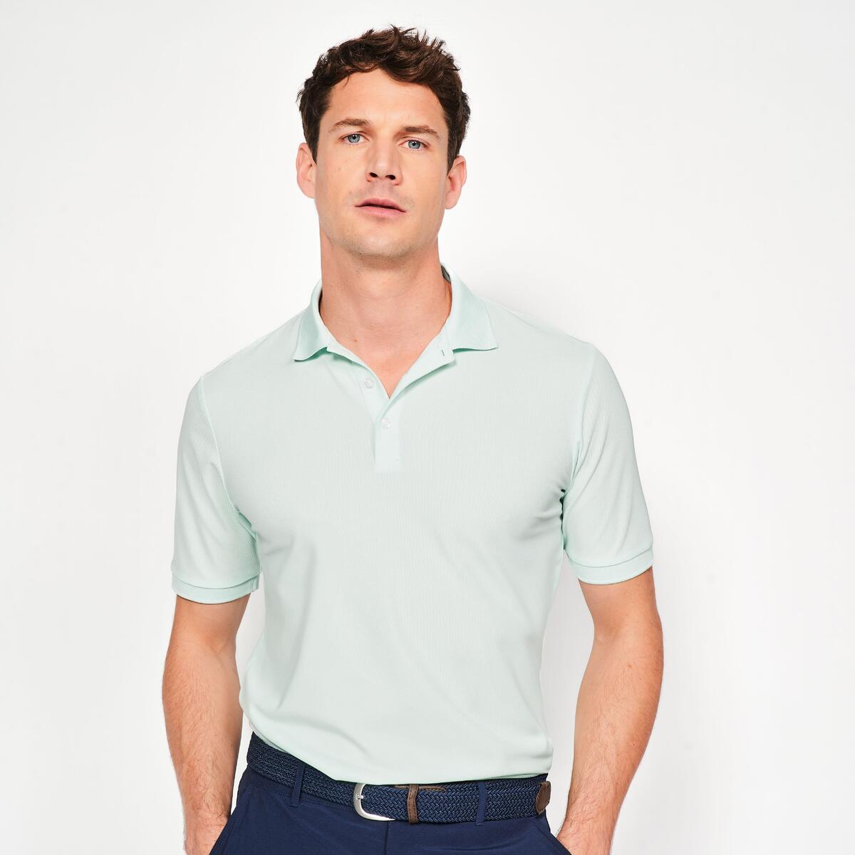 Polo golf manches courtes homme, WW500 vert pâle
