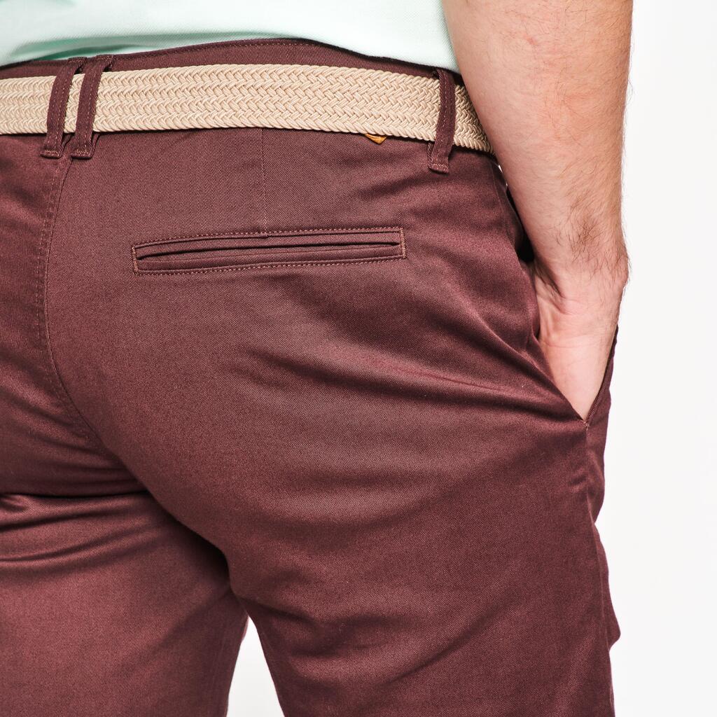 M golf cotton chino shorts, MW500 brown