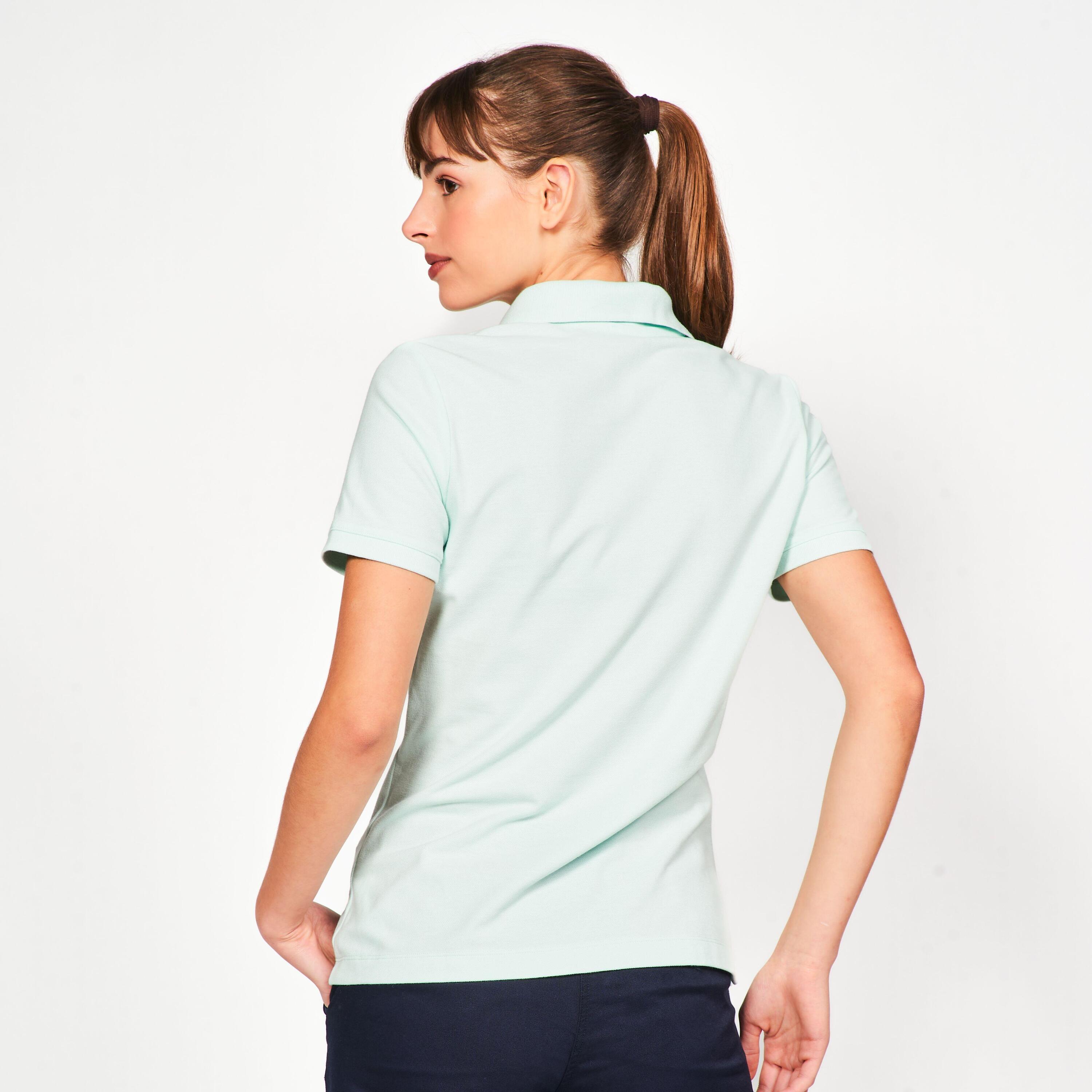 Polo golf donna MW 500 verde chiaro 12/19