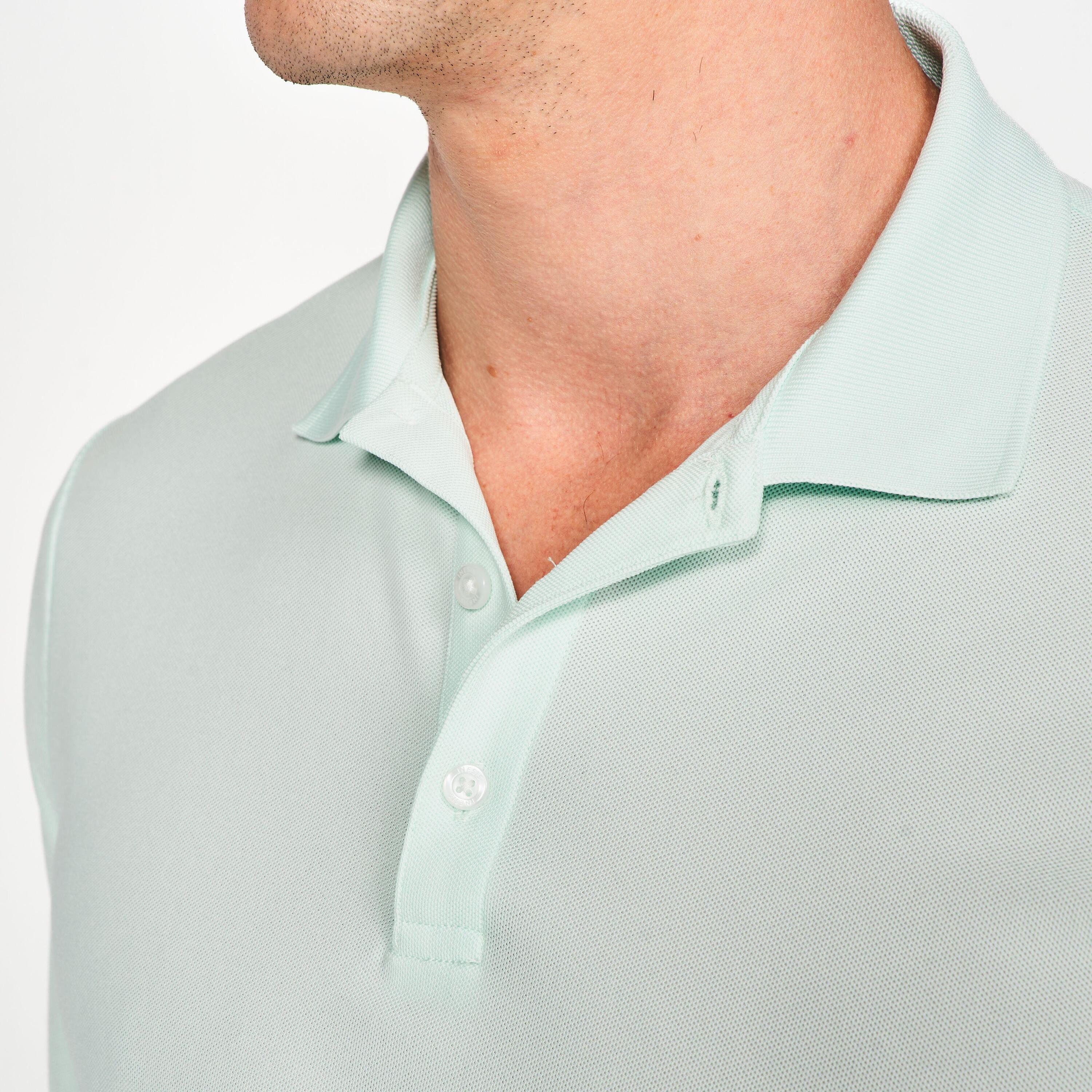 Polo de golf manga curta homem, WW500 verde pálido 3/6