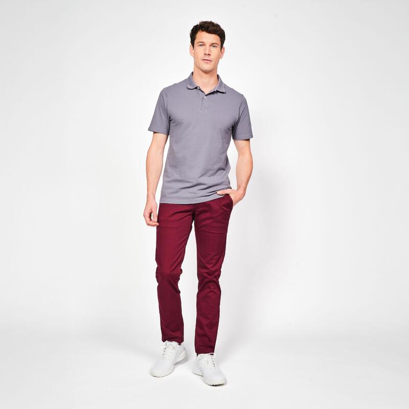 Polo de golf coton manches courtes homme, MW100 gris