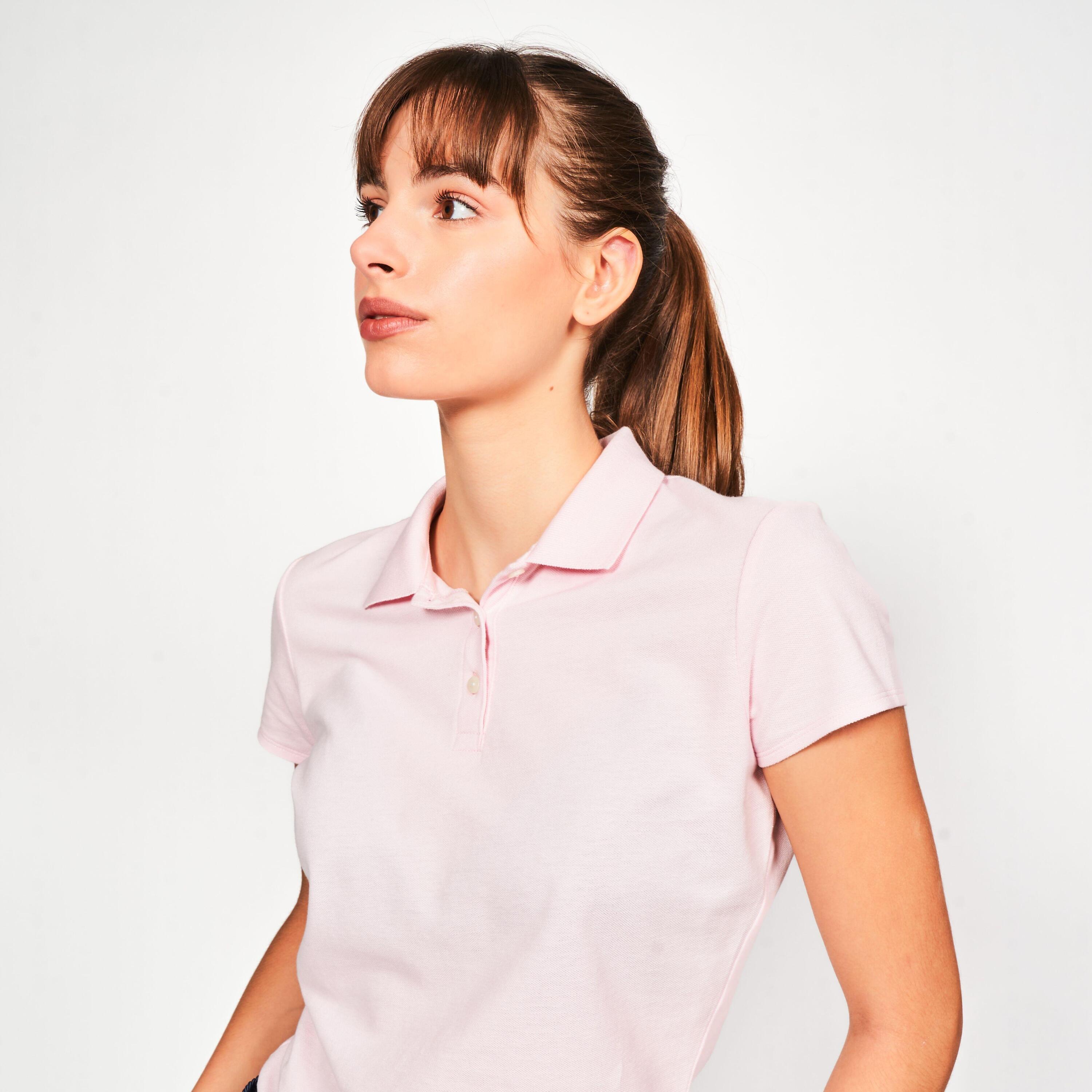 Pantalón de golf de algodón azul marino para mujer MW500 16/20
