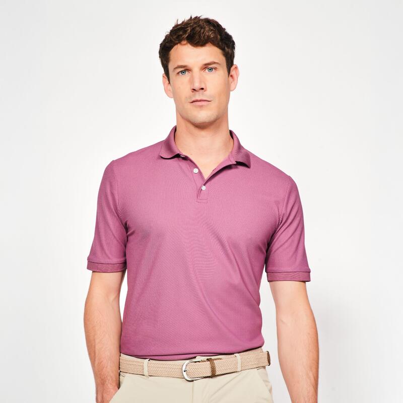 Tricou polo golf WW500 Bordo Bărbați