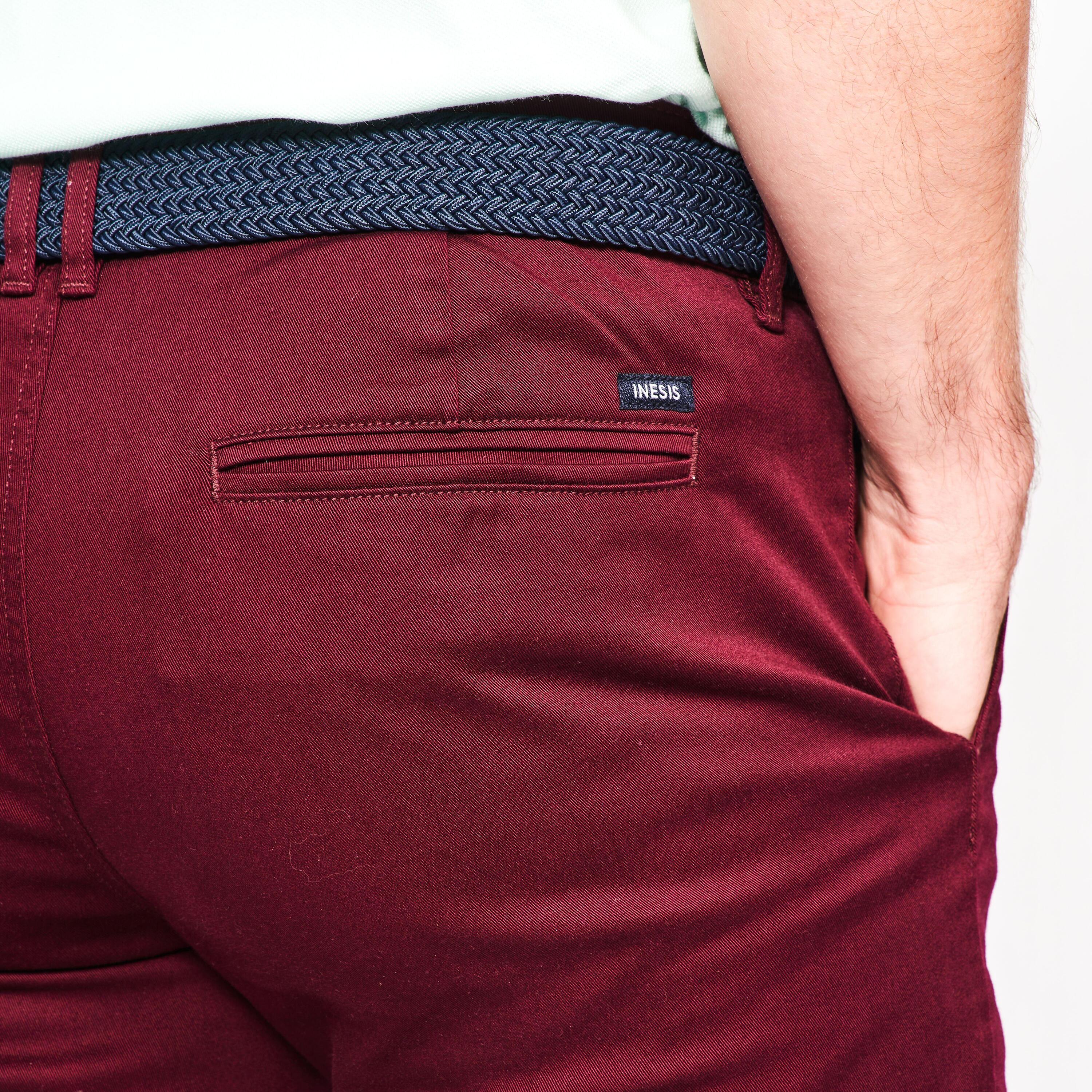 Calças de golf chino algodão homem, MW500 bordeaux 5/5
