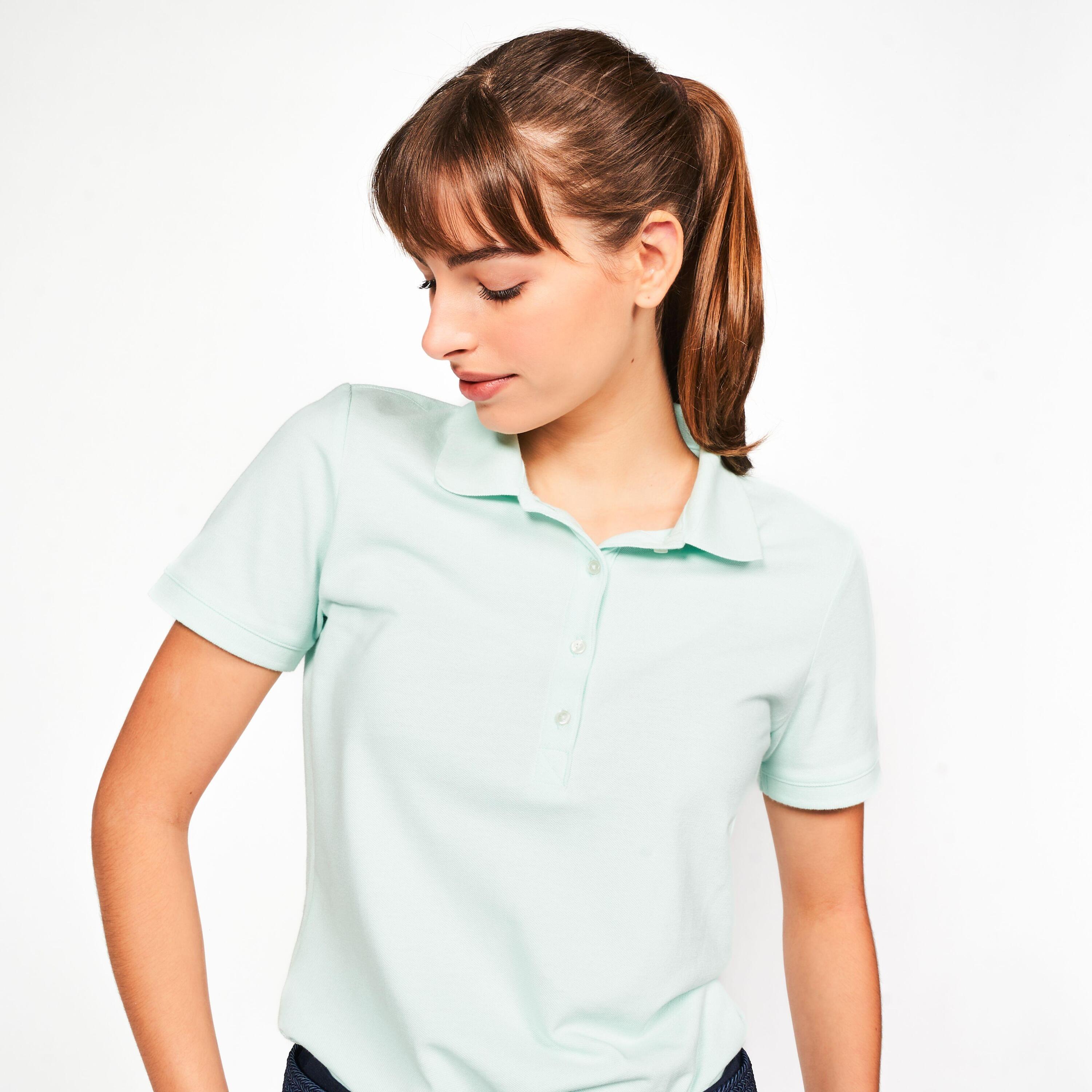 Polo golf donna MW 500 verde chiaro 18/19