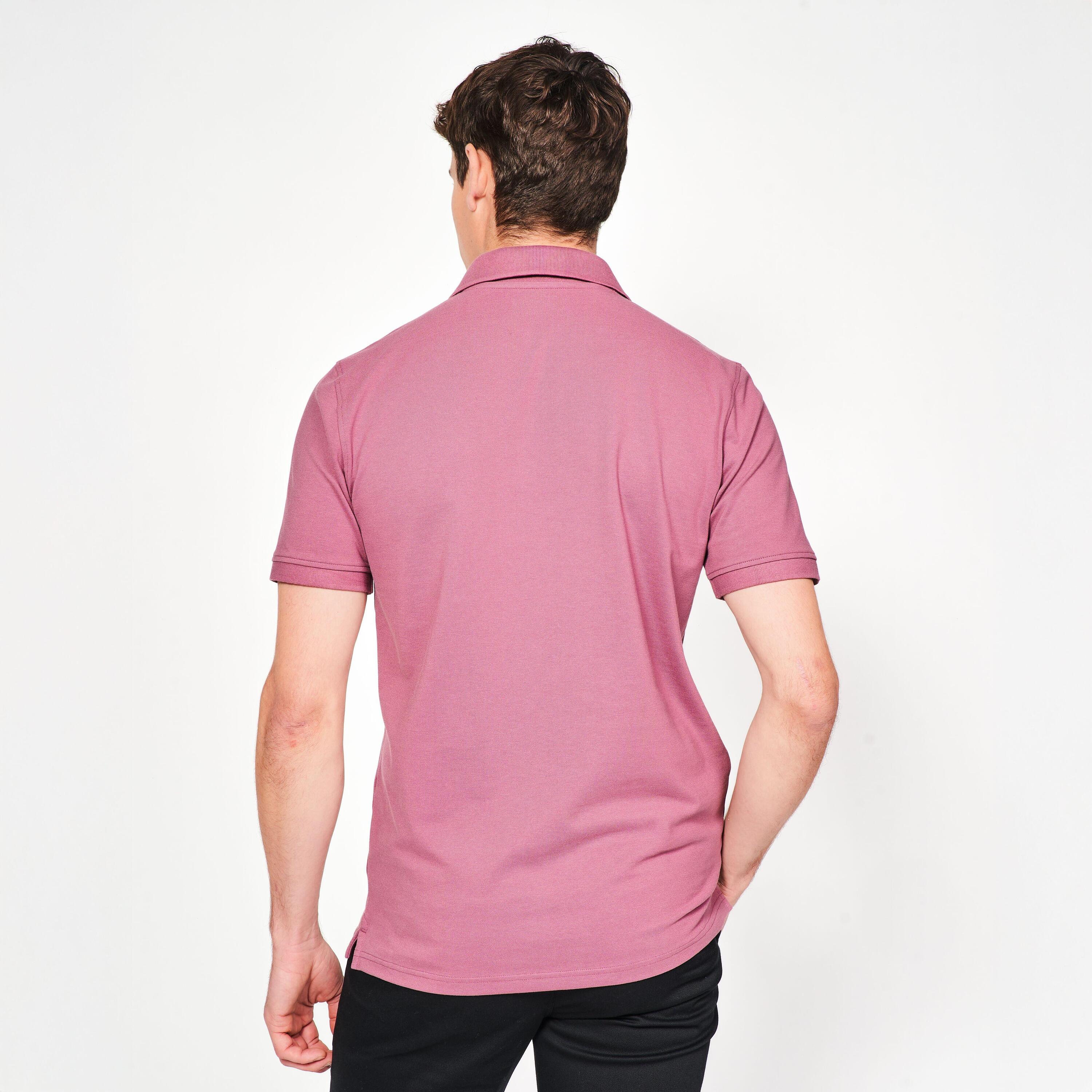 Polo golf uomo MW 500 rosa scuro 21/27
