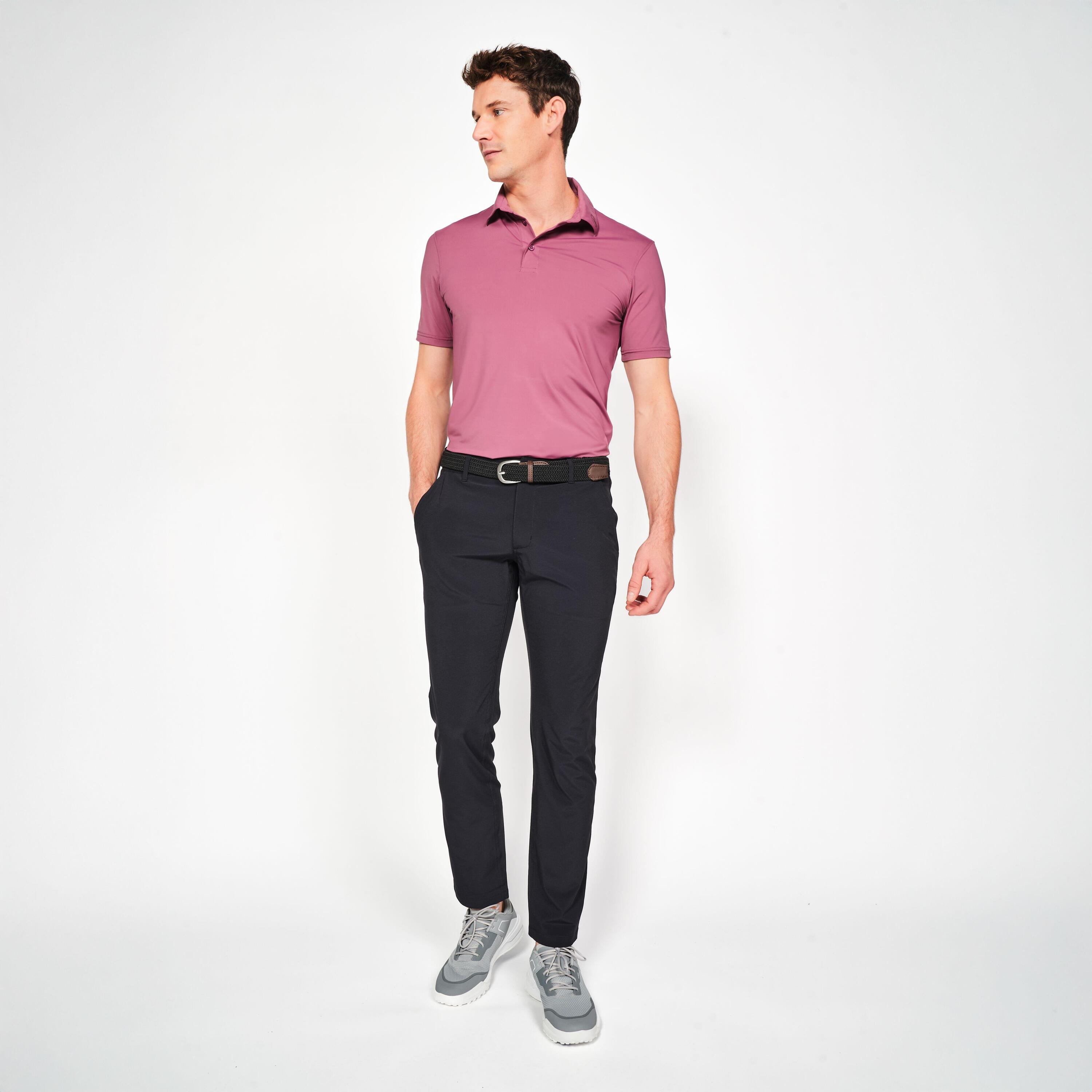 Polo de golf synthétique  respirant manches courtes homme, WW900 rose foncé 2/11