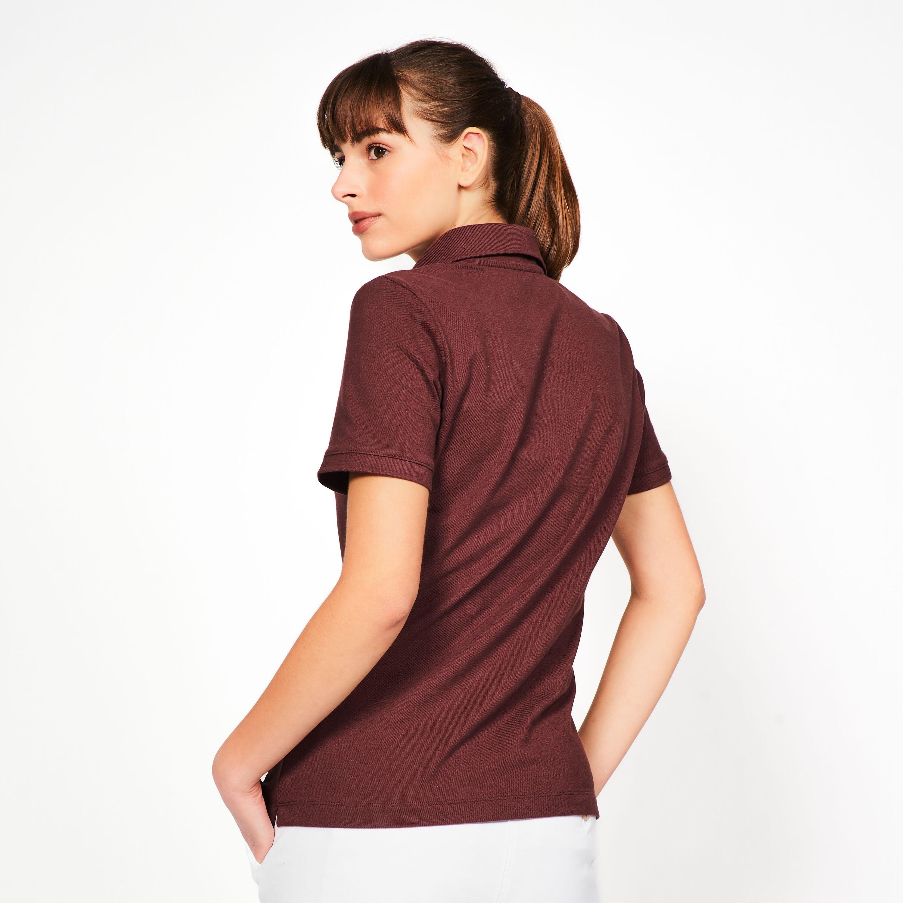 Polo golf donna MW 500 marrone scuro 13/17