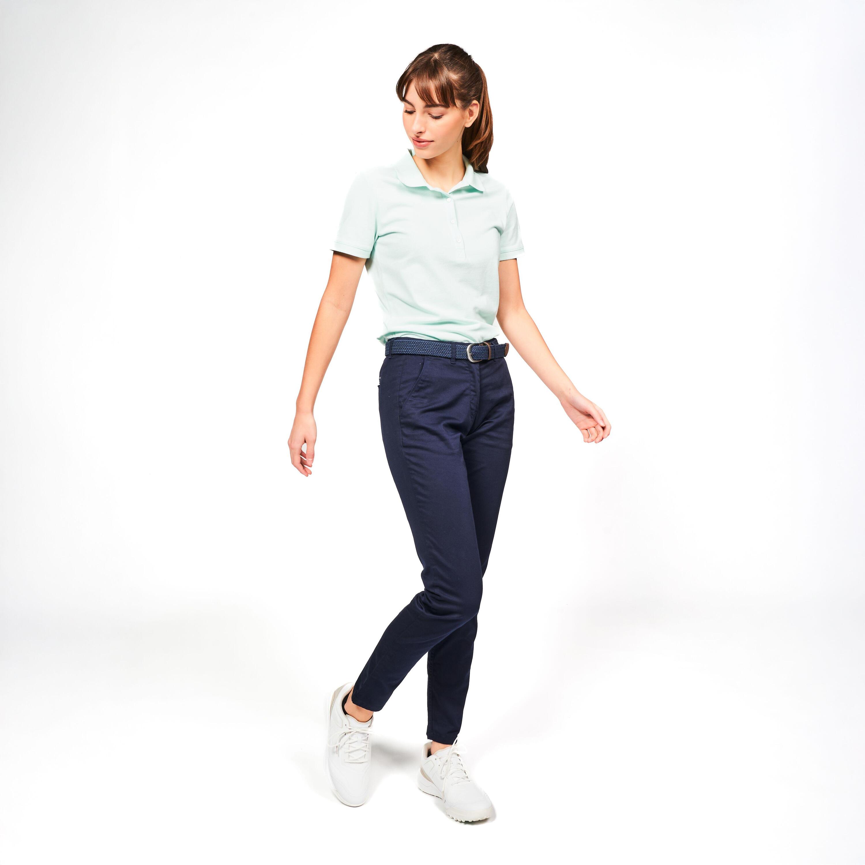 Polo golf donna MW 500 verde chiaro 14/19