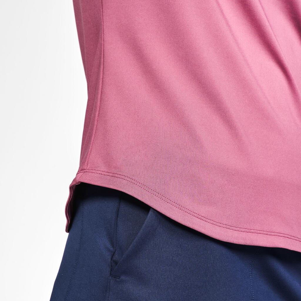 Polo majica kratkih rukava za golf WW500 ženska - tamnoroze