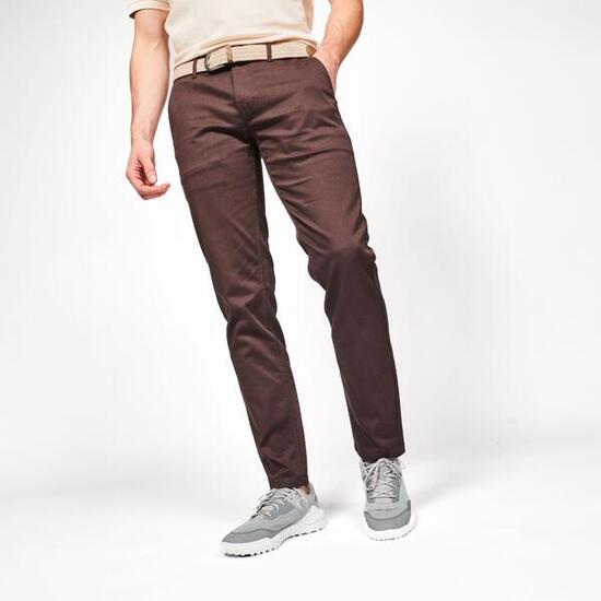 Seconde vie - Pantalon golf chino coton Homme, MW500 marron