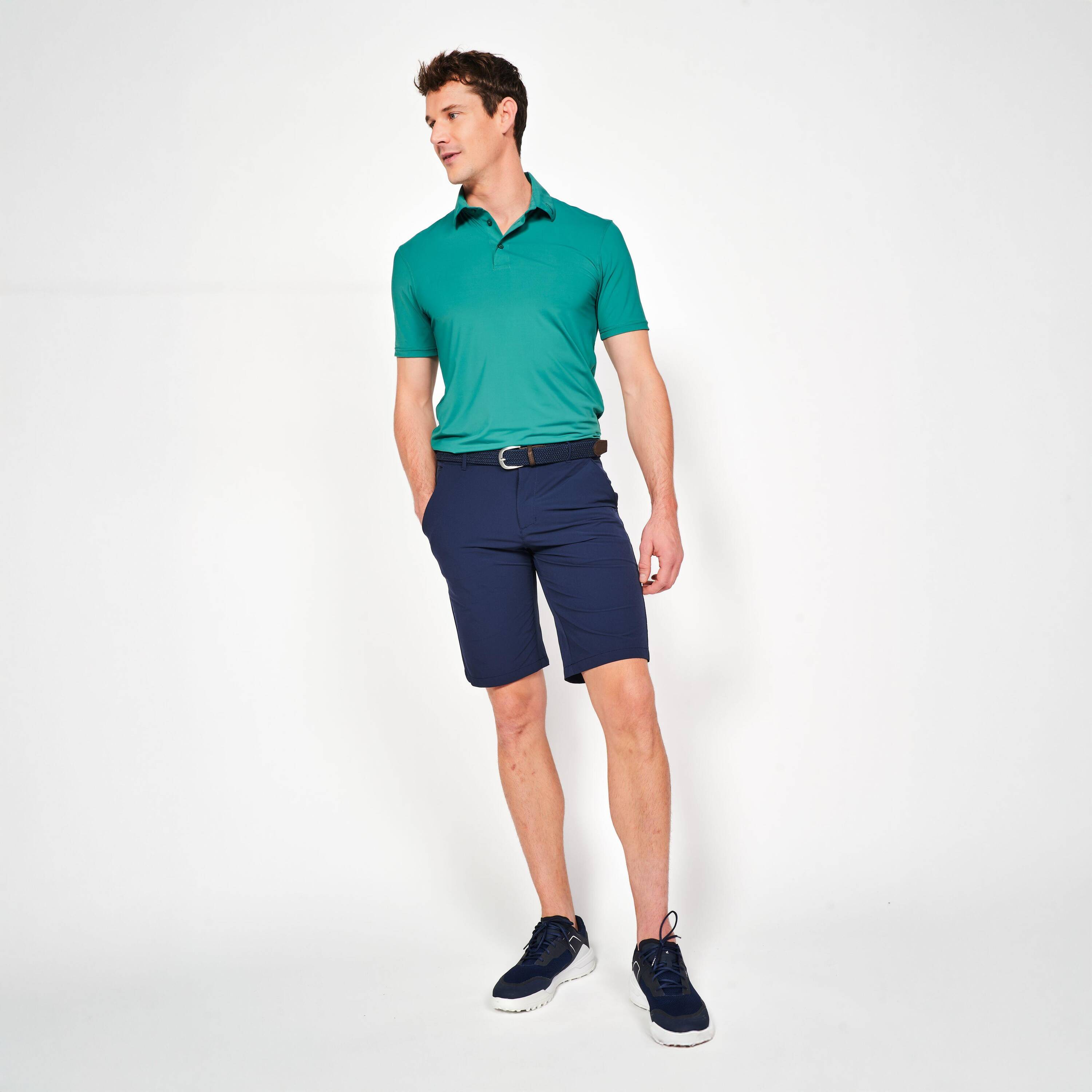 Men’s golf synthetic breathable short-sleeved polo shirt WW900 green -  2