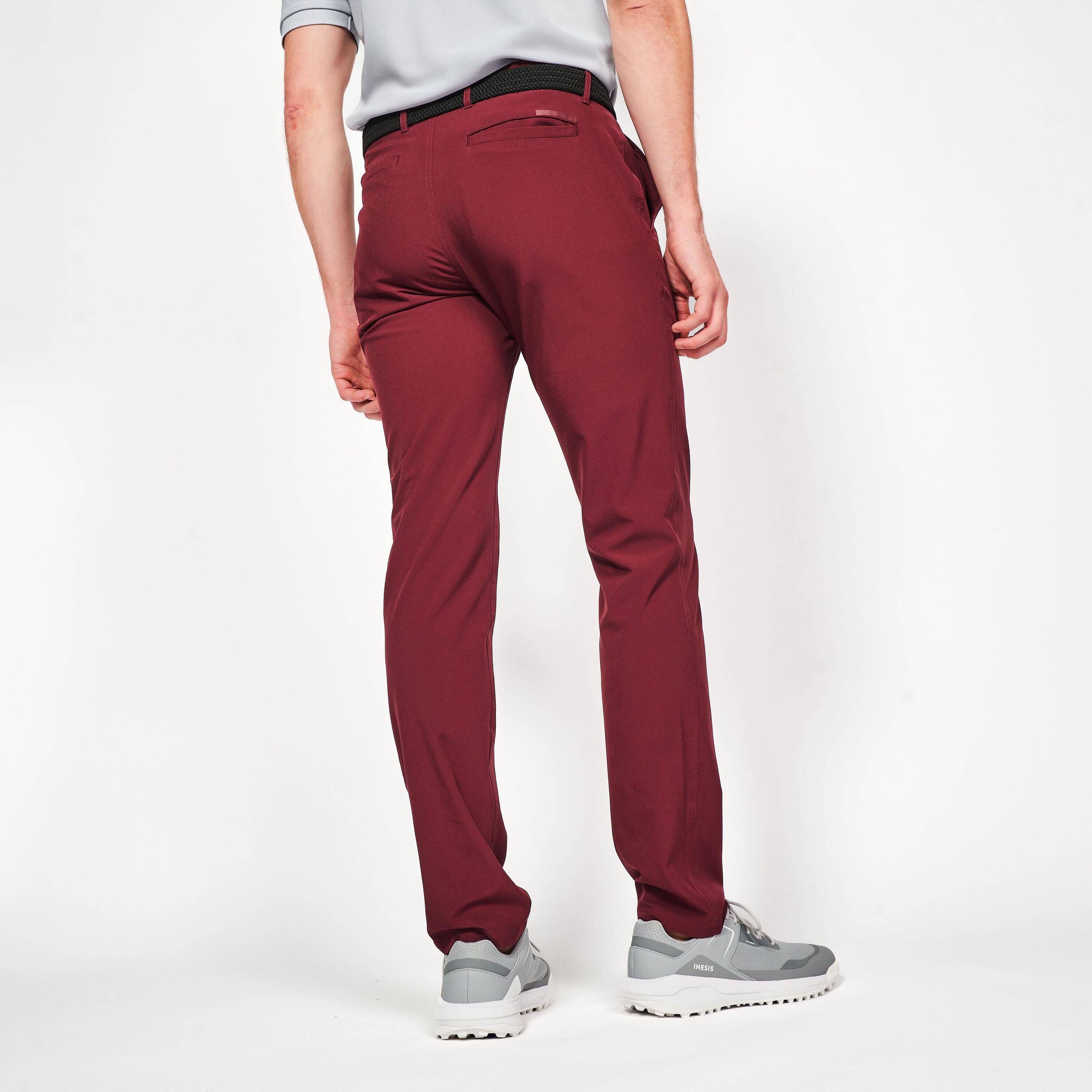Pantalon golf chino homme, WW500 bordeaux 4/5