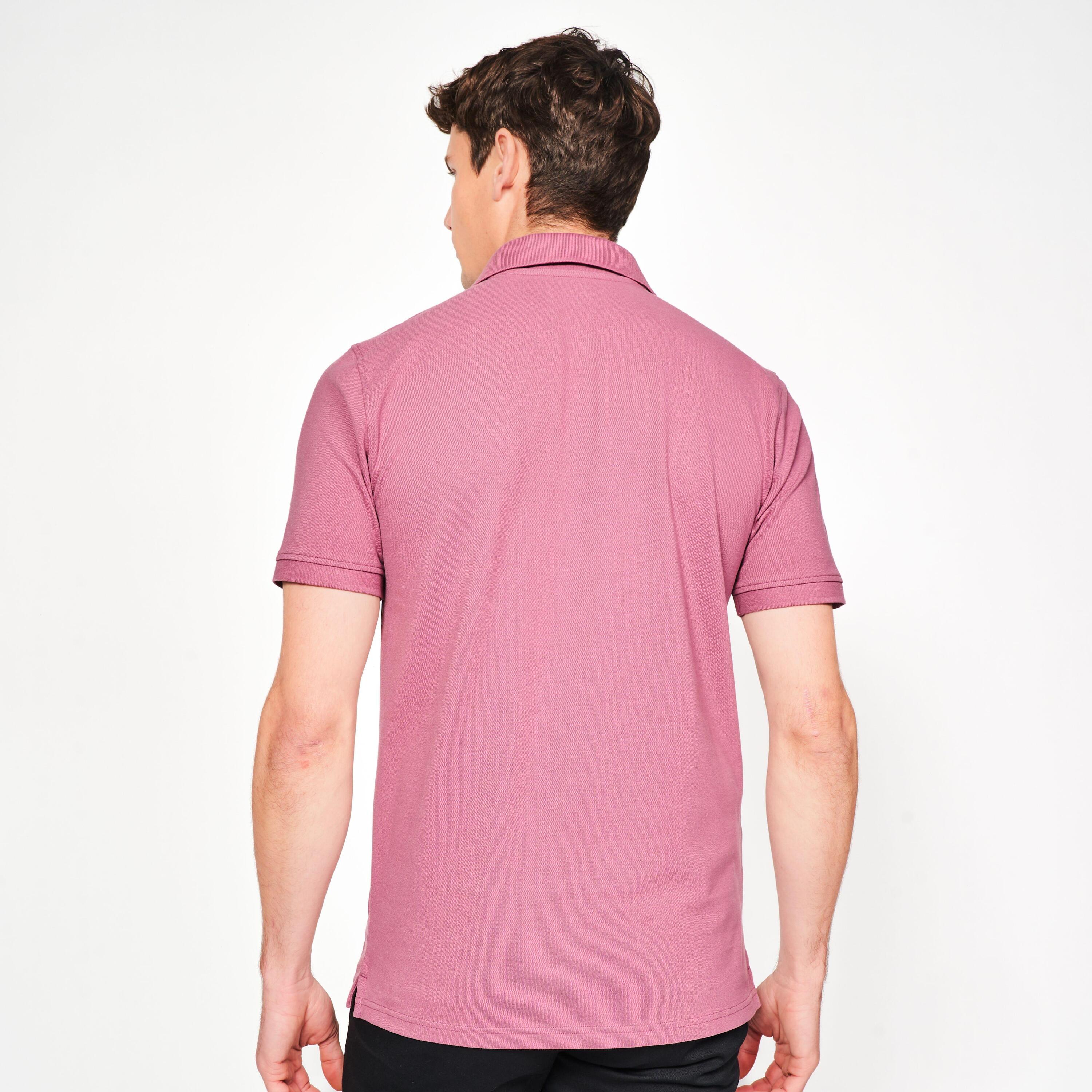 Polo golf uomo MW 500 rosa scuro 20/27