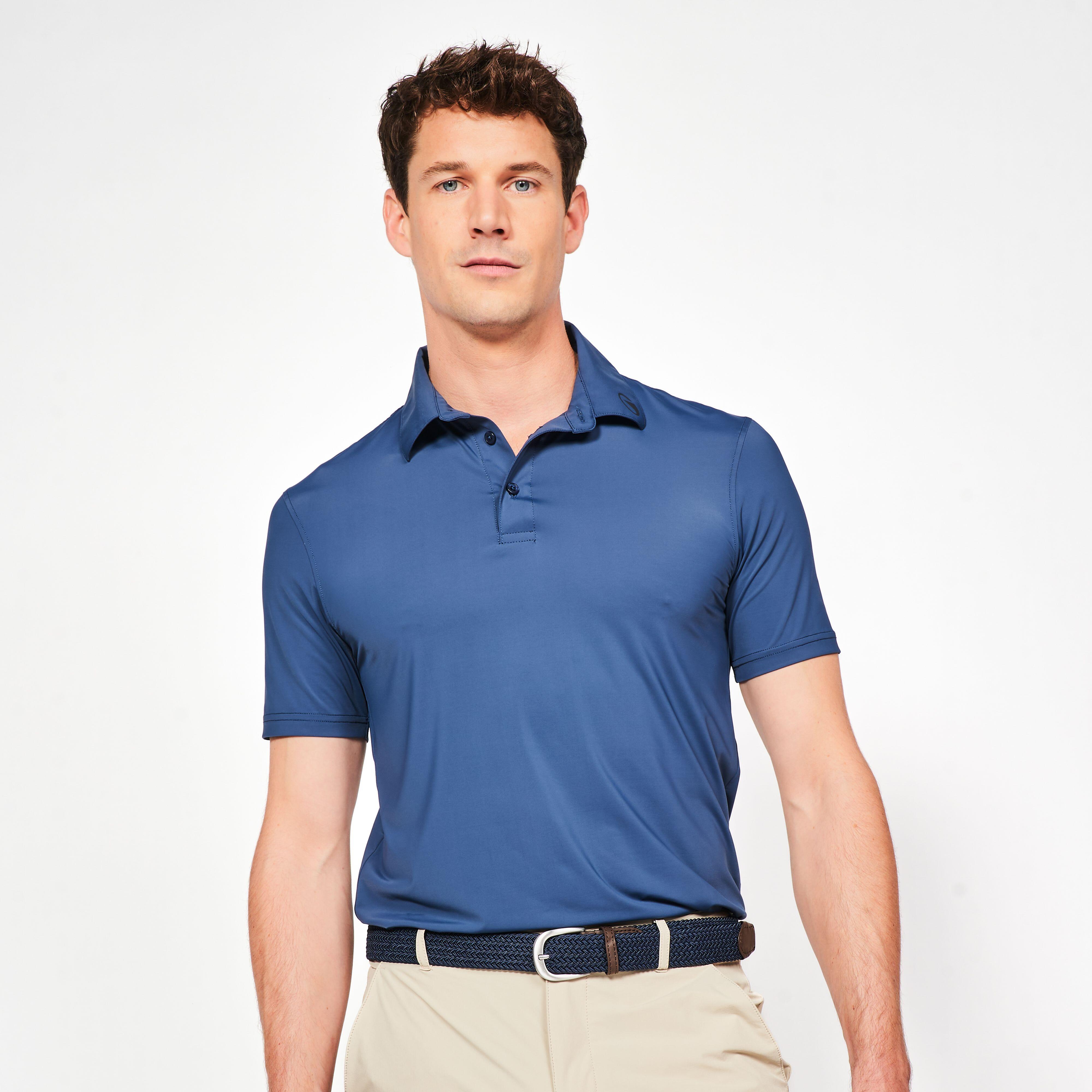 Men’s golf synthetic breathable short-sleeved polo shirt - WW900 navy blue