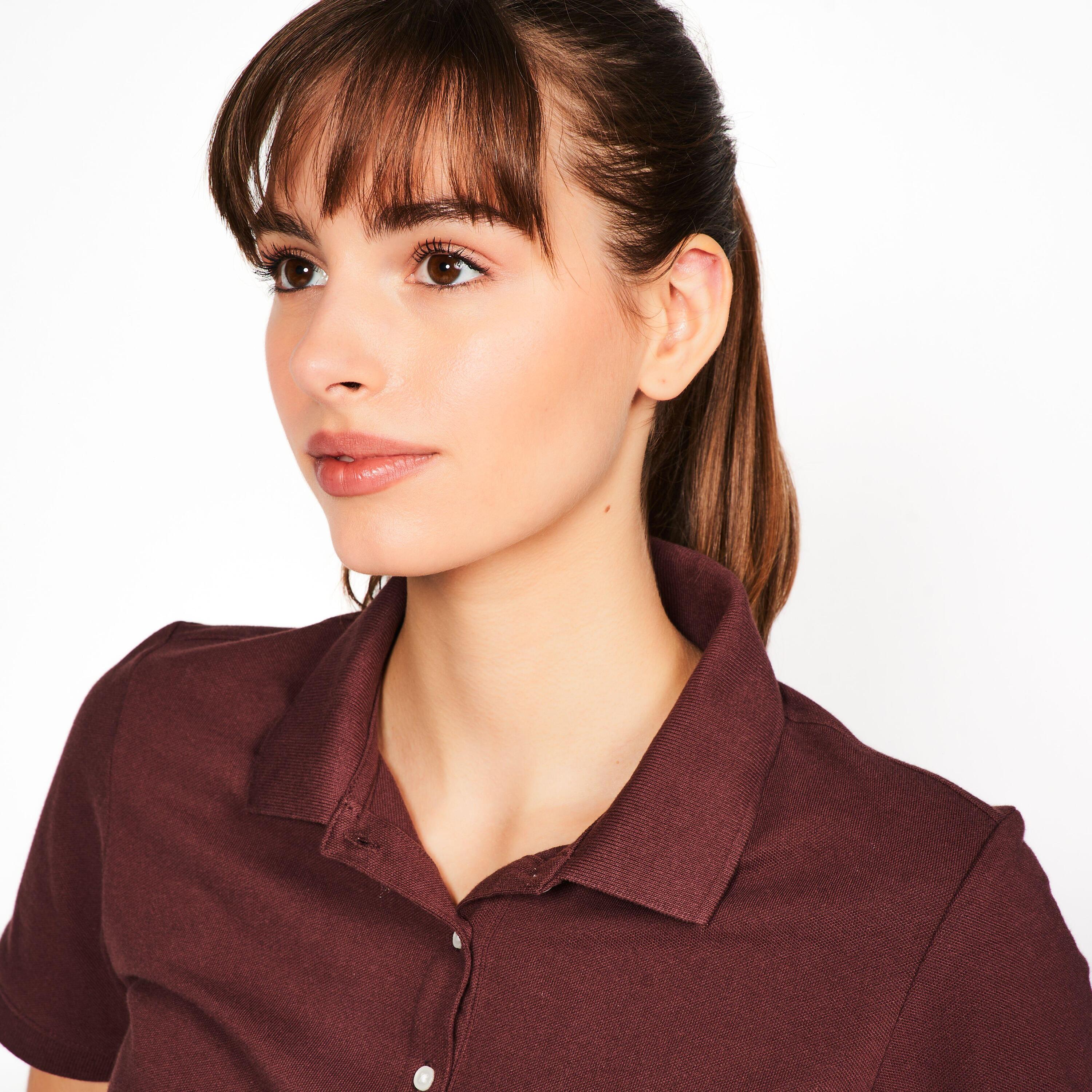 Polo golf donna MW 500 marrone scuro 17/17