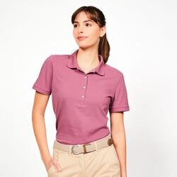 Polo golf en coton polyester manches courtes femme, MW500 marron foncé