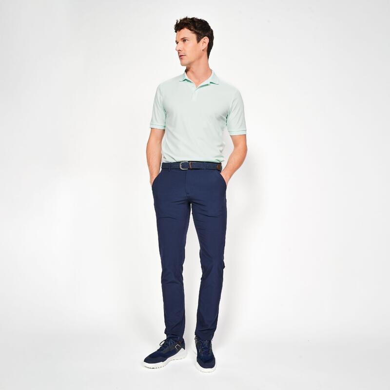 Tricou polo golf WW500 Verde pal Bărbați