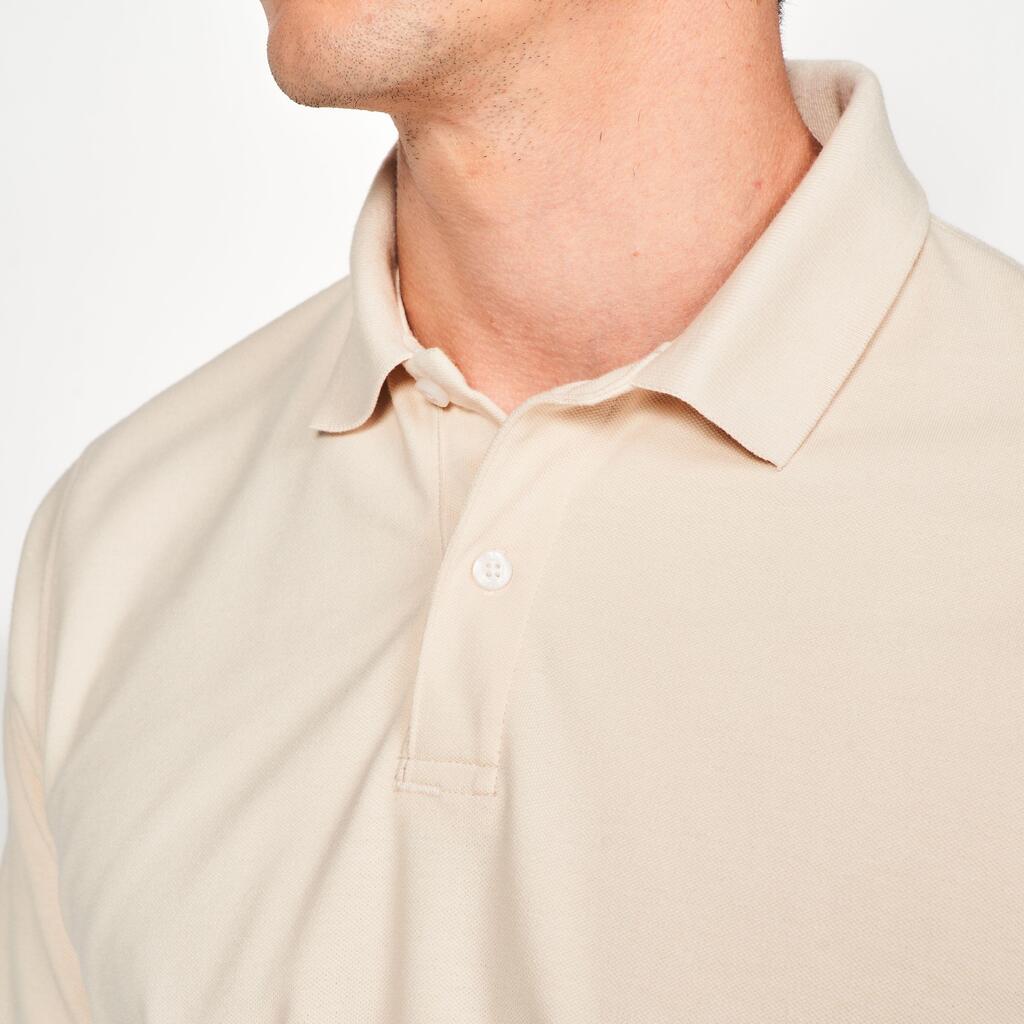 Golf cotton short sleeve polo shirt beige