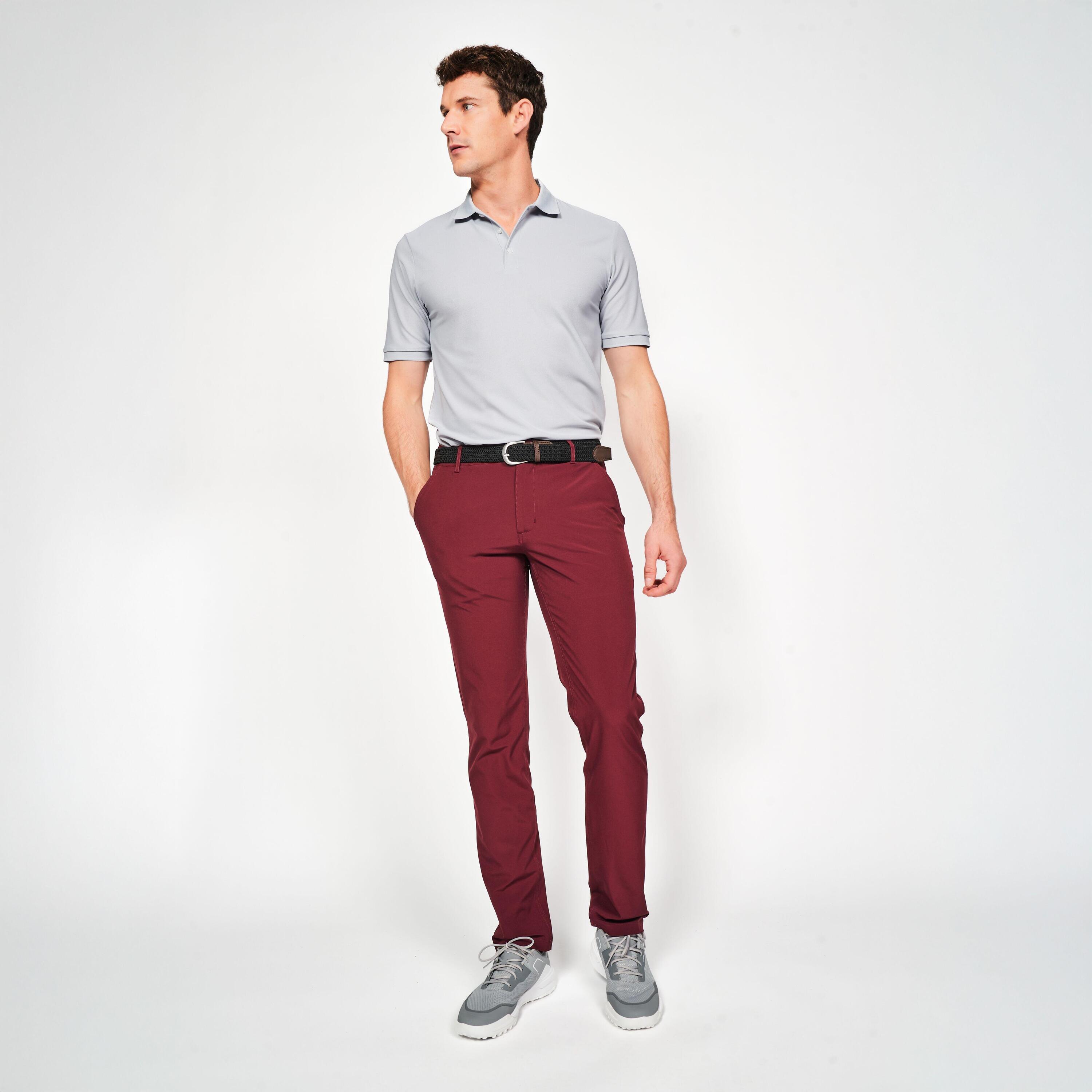 Pantalon golf chino homme, WW500 bordeaux 2/5
