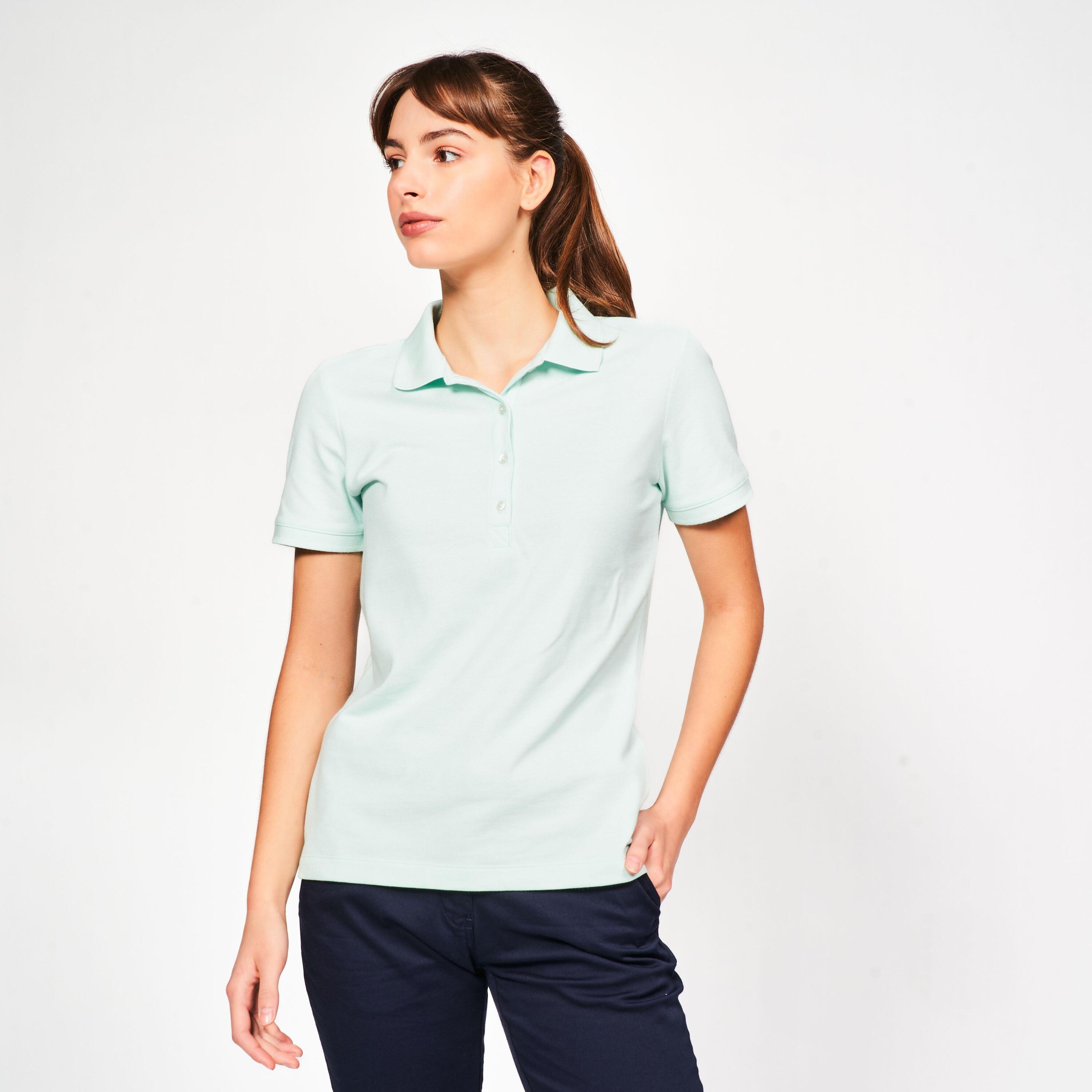 Polo golf donna MW 500 verde chiaro 8/19