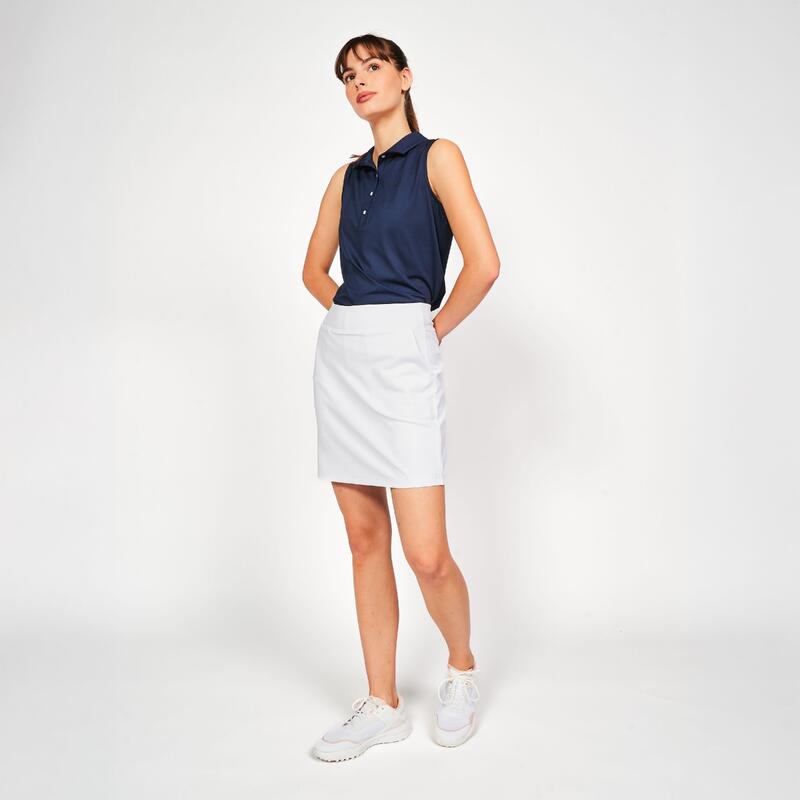 Maiou de golf WW500 Bleumarin Damă