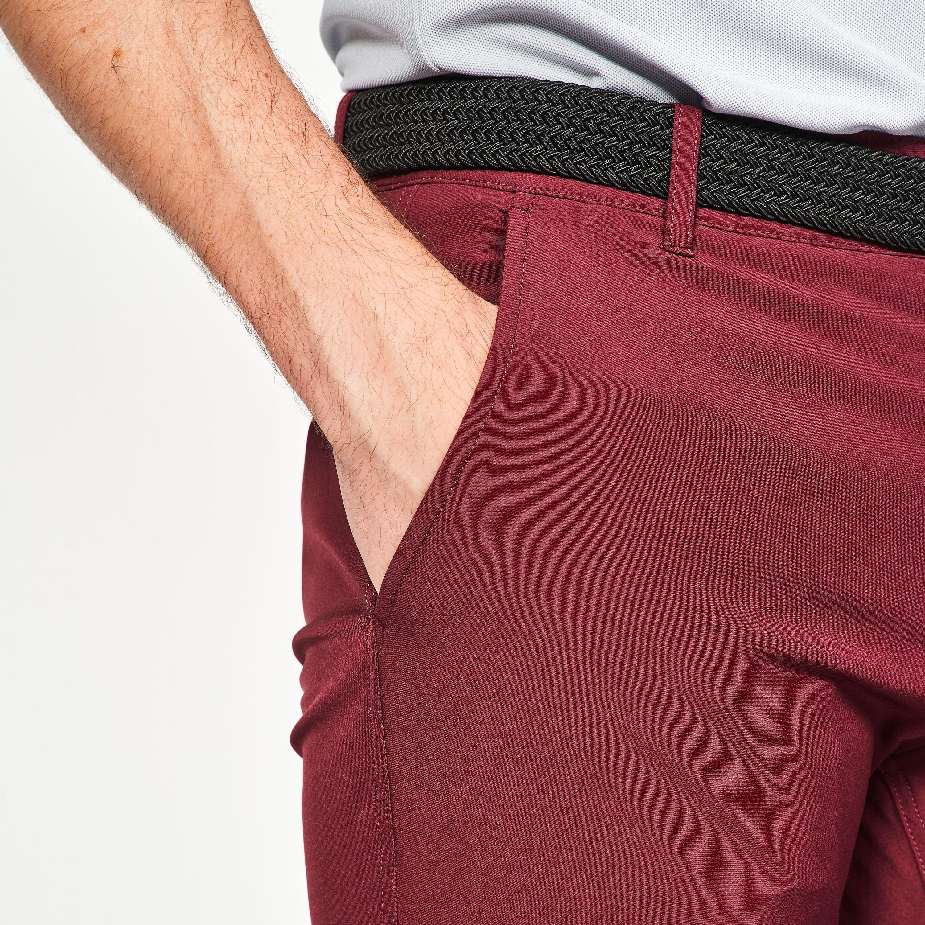 Pantalon golf chino homme, WW500 bordeaux 3/5